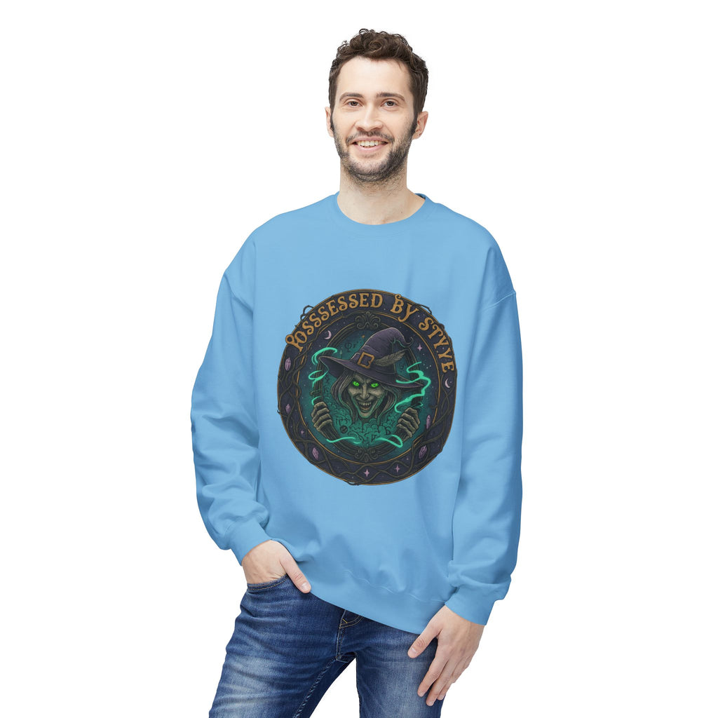 Possessed by Style 3 - Crewneck Unisex Sweatshirt - Cozy Halloween Apparel