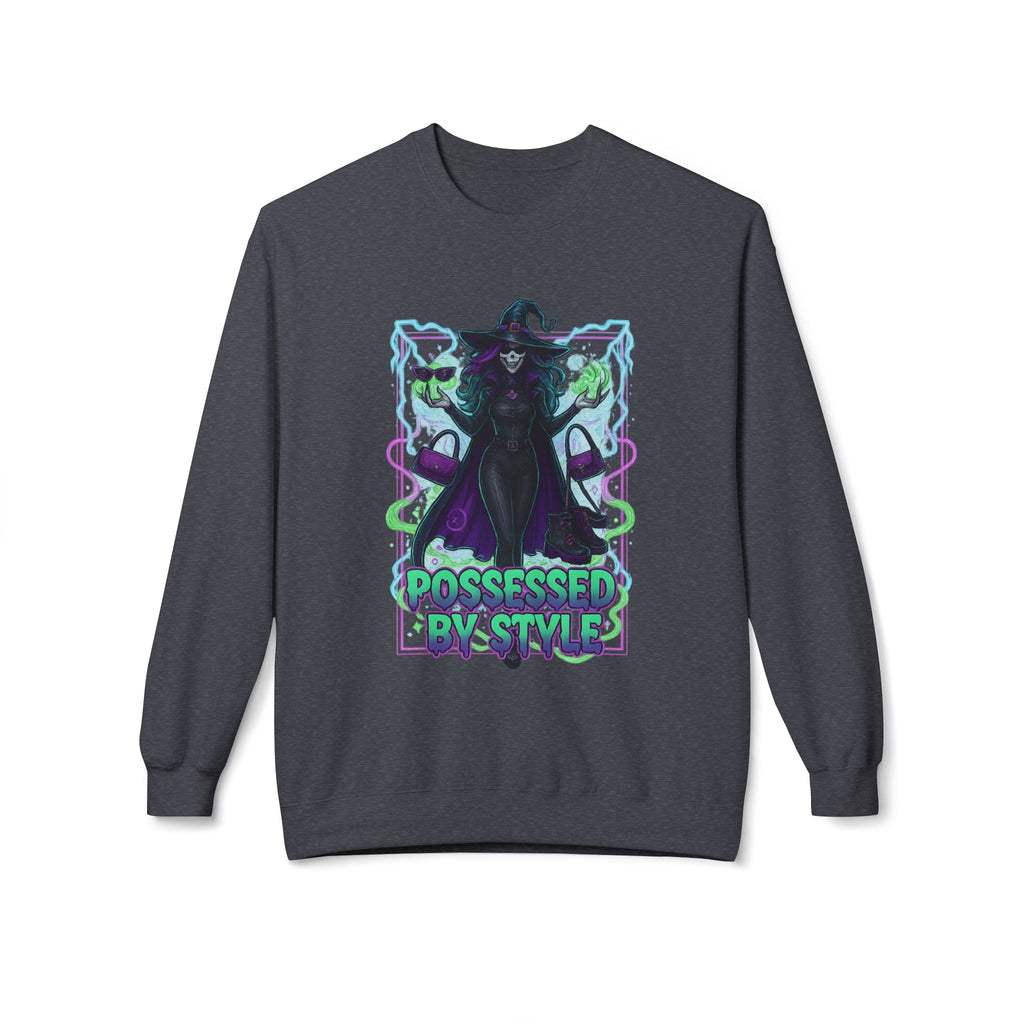 Possessed by Style 4 - Crewneck Unisex Sweatshirt - Cozy Halloween Apparel