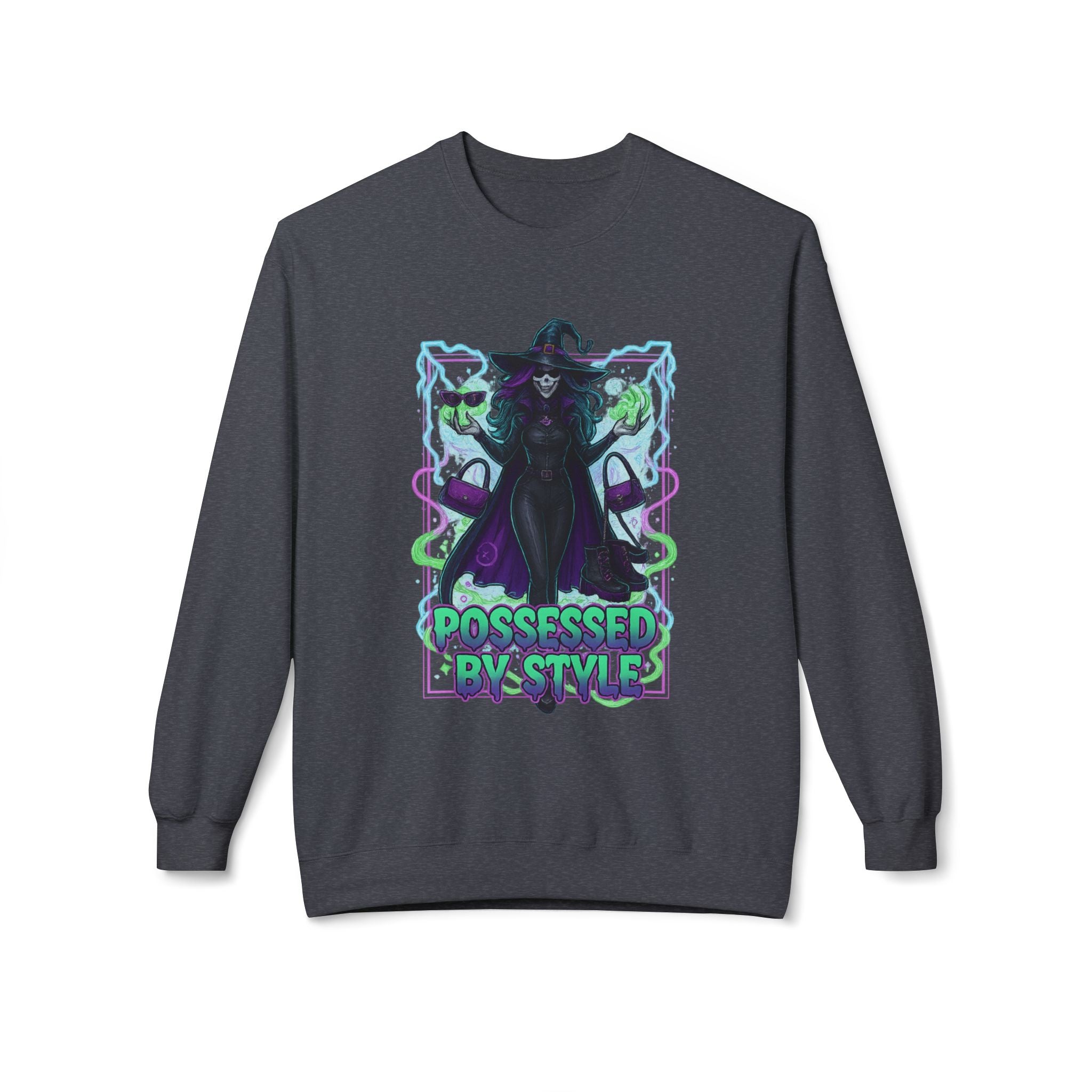 Possessed by Style 4 - Crewneck Unisex Sweatshirt - Cozy Halloween Apparel