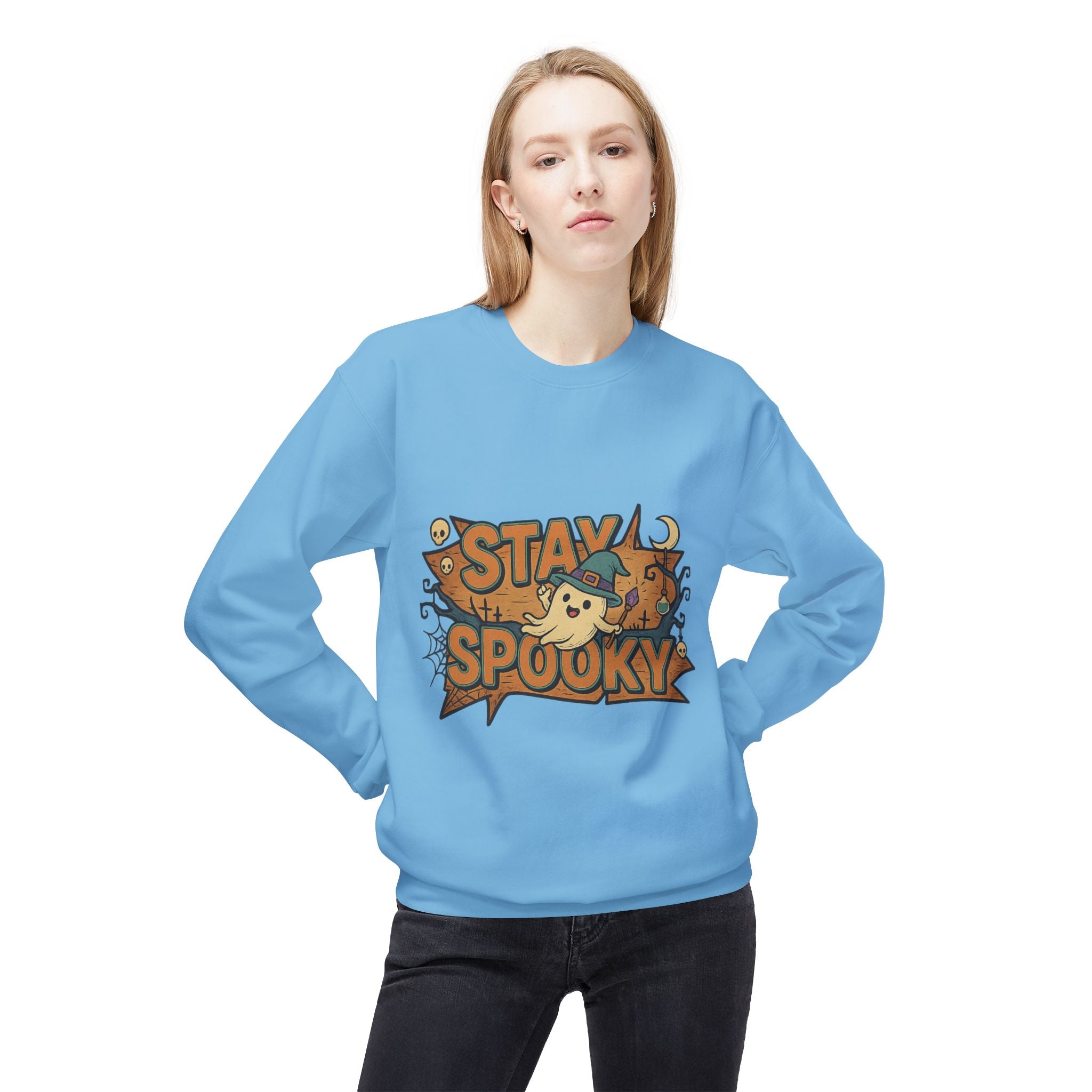 Stay Spooky 1 - Crewneck Unisex Sweatshirt - Cozy Halloween Apparel