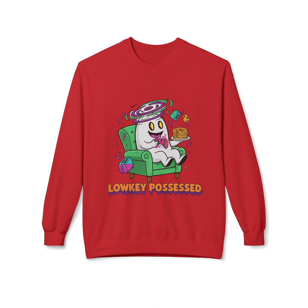 Lowkey Possessed 4 - Crewneck Unisex Sweatshirt - Cozy Halloween Apparel