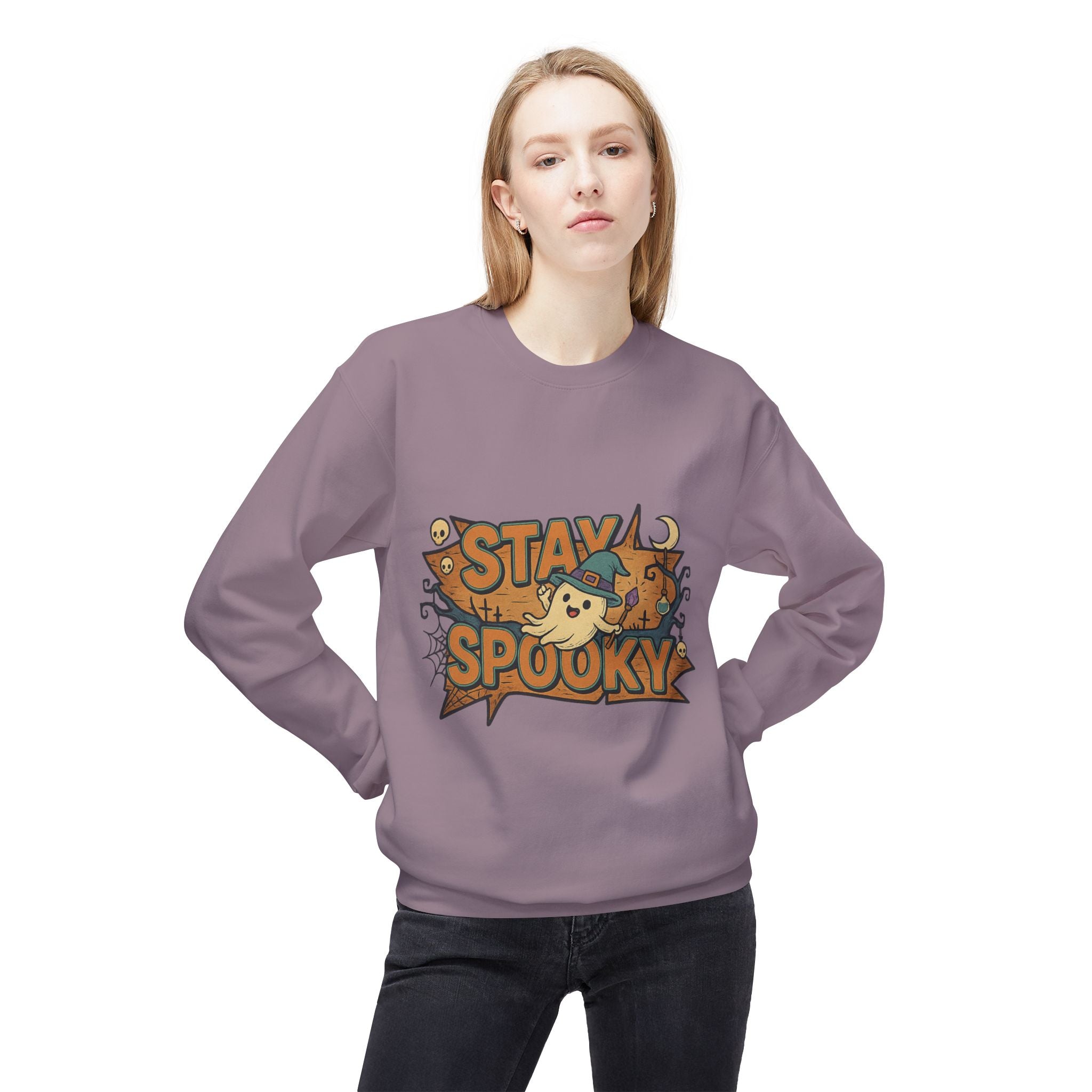 Stay Spooky 1 - Crewneck Unisex Sweatshirt - Cozy Halloween Apparel