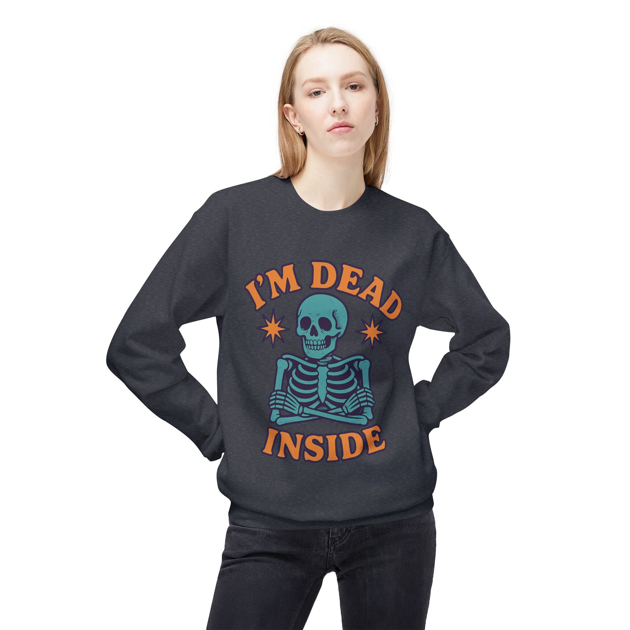 I'm Dead Inside 1 - Crewneck Unisex Sweatshirt - Cozy Halloween Apparel