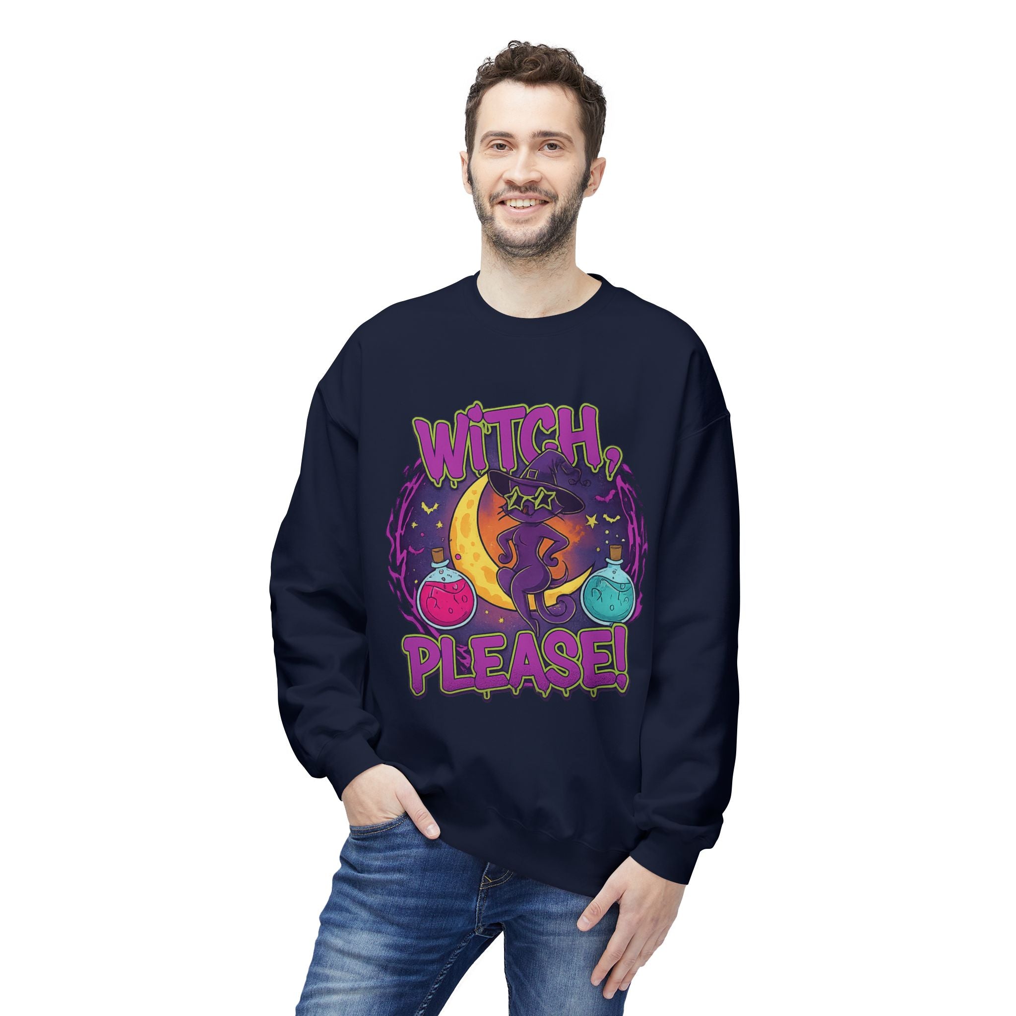Witch, Please! 3 - Crewneck Unisex Sweatshirt - Cozy Halloween Apparel