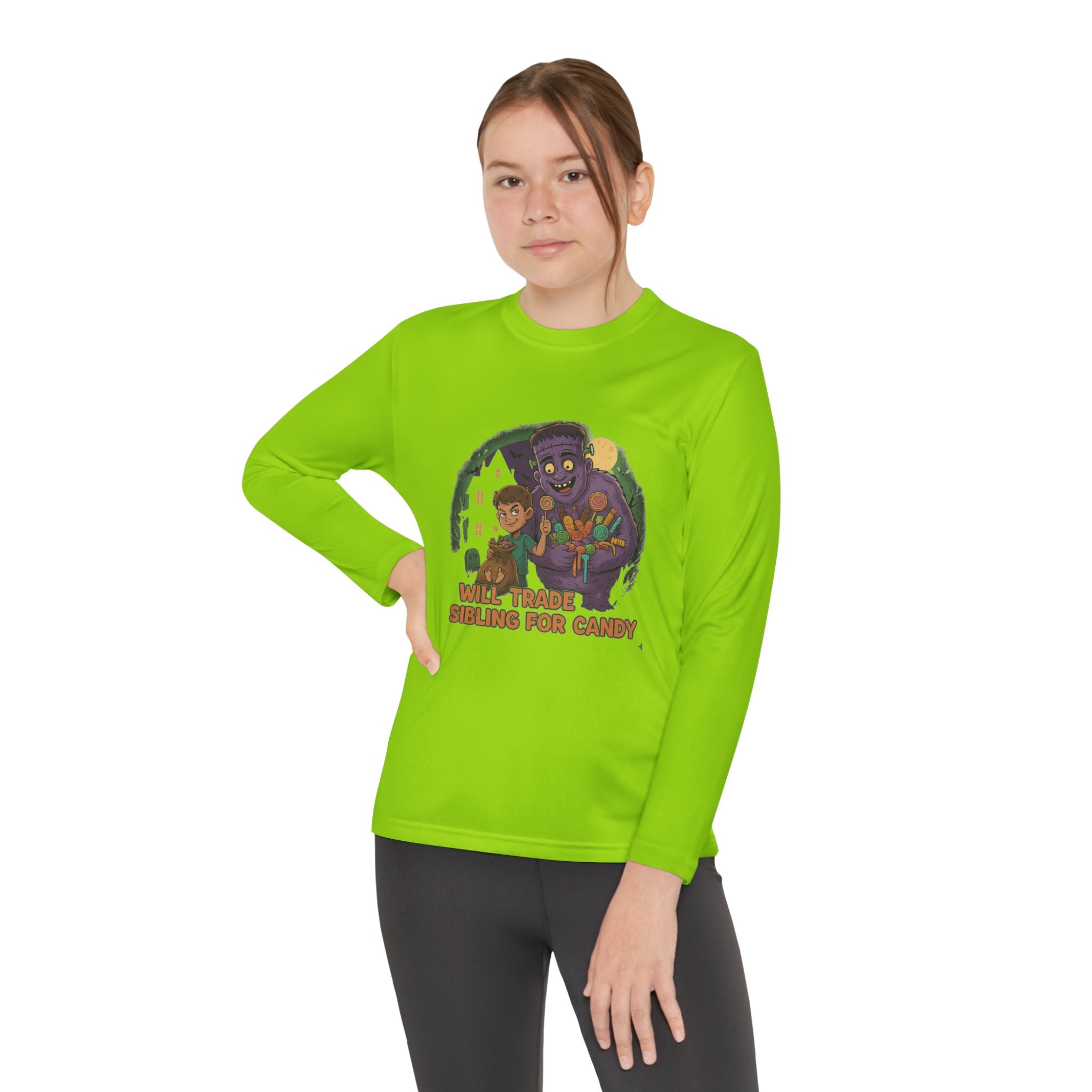 Will Trade Sibling for Candy 1 - Youth Long Sleeve Competitor Tee