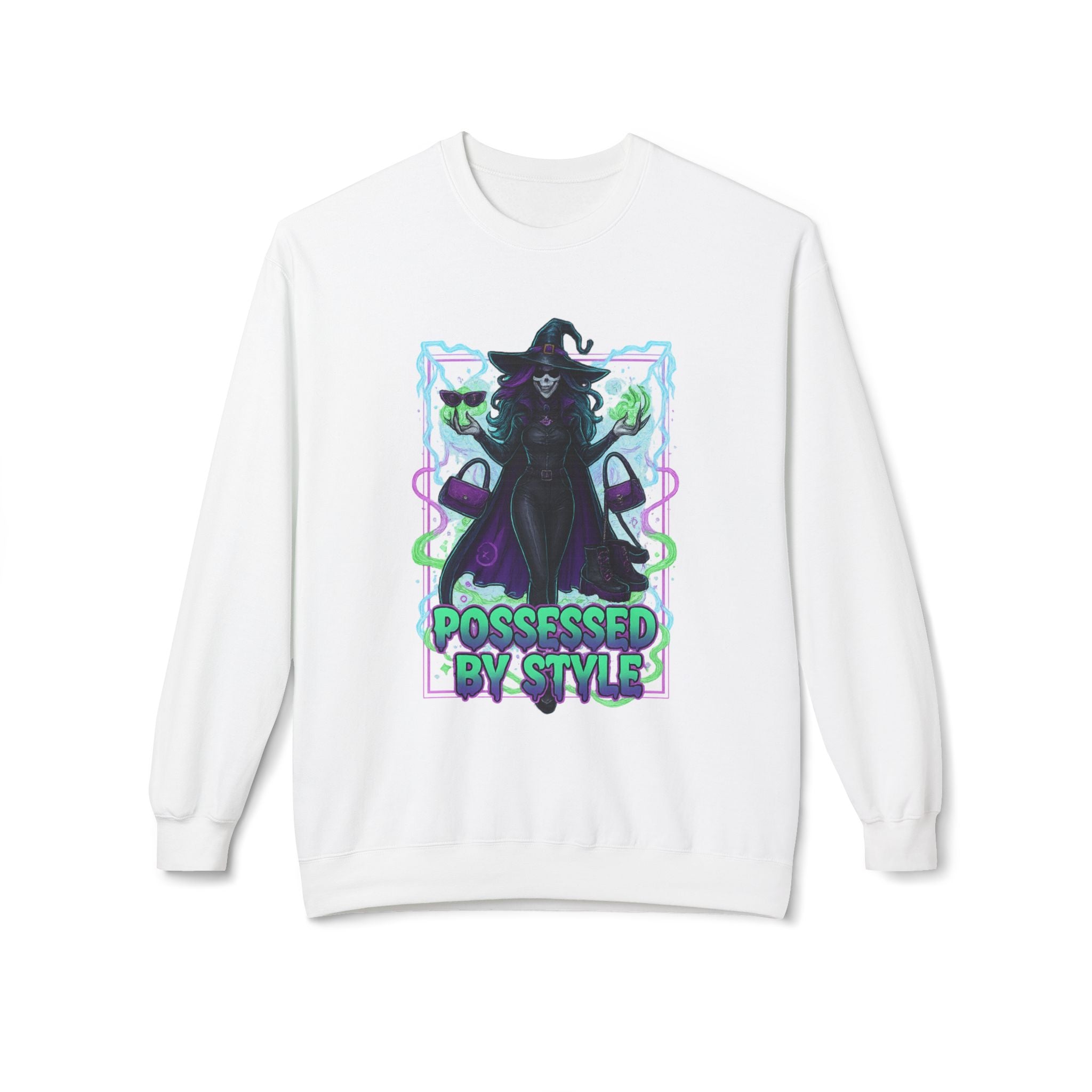 Possessed by Style 4 - Crewneck Unisex Sweatshirt - Cozy Halloween Apparel