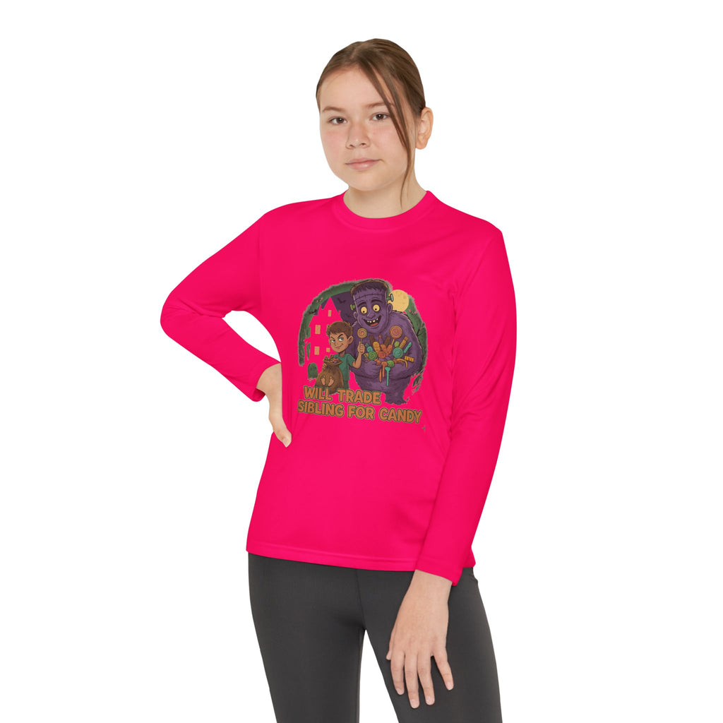 Will Trade Sibling for Candy 1 - Youth Long Sleeve Competitor Tee