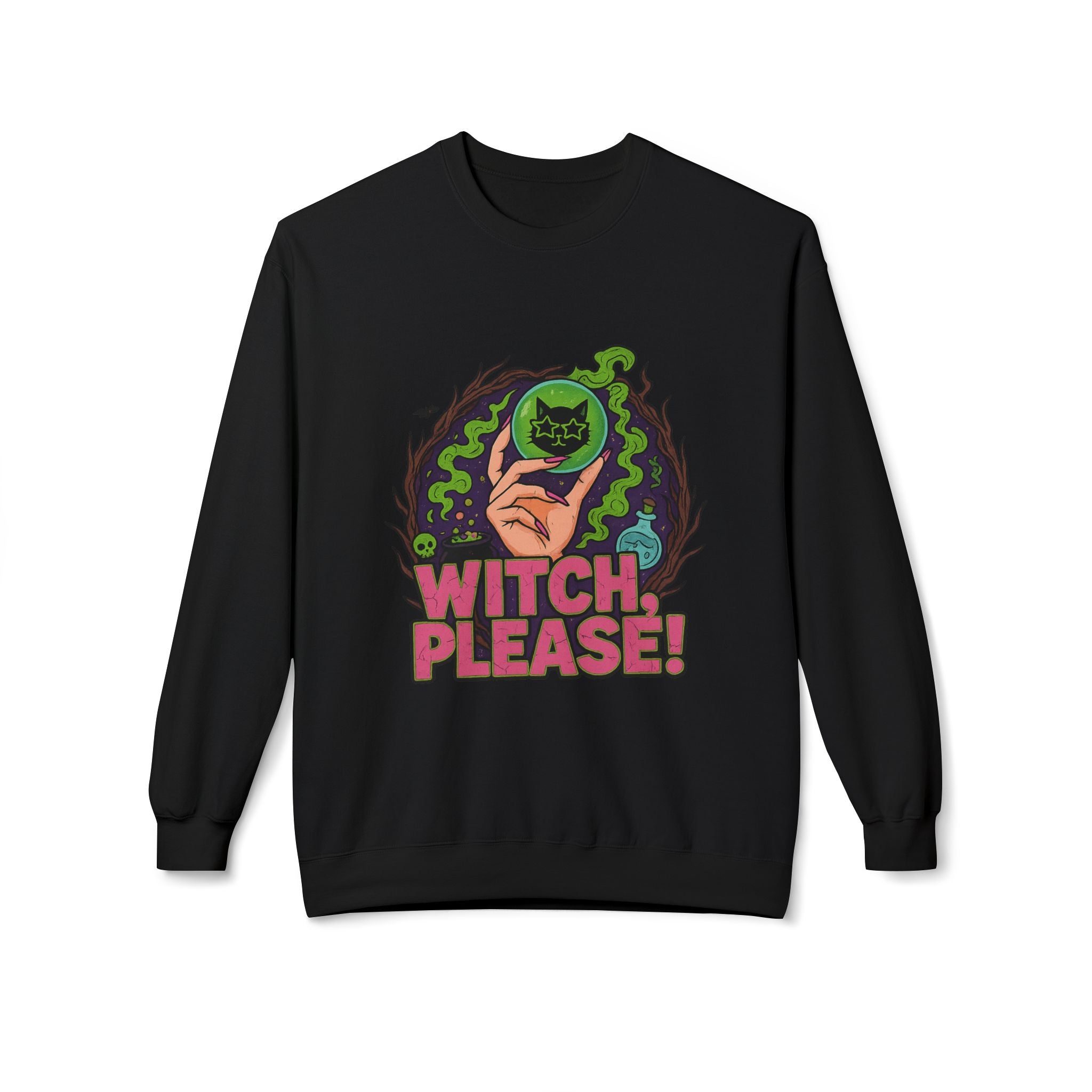Witch, Please! 2 - Crewneck Unisex Sweatshirt - Cozy Halloween Apparel