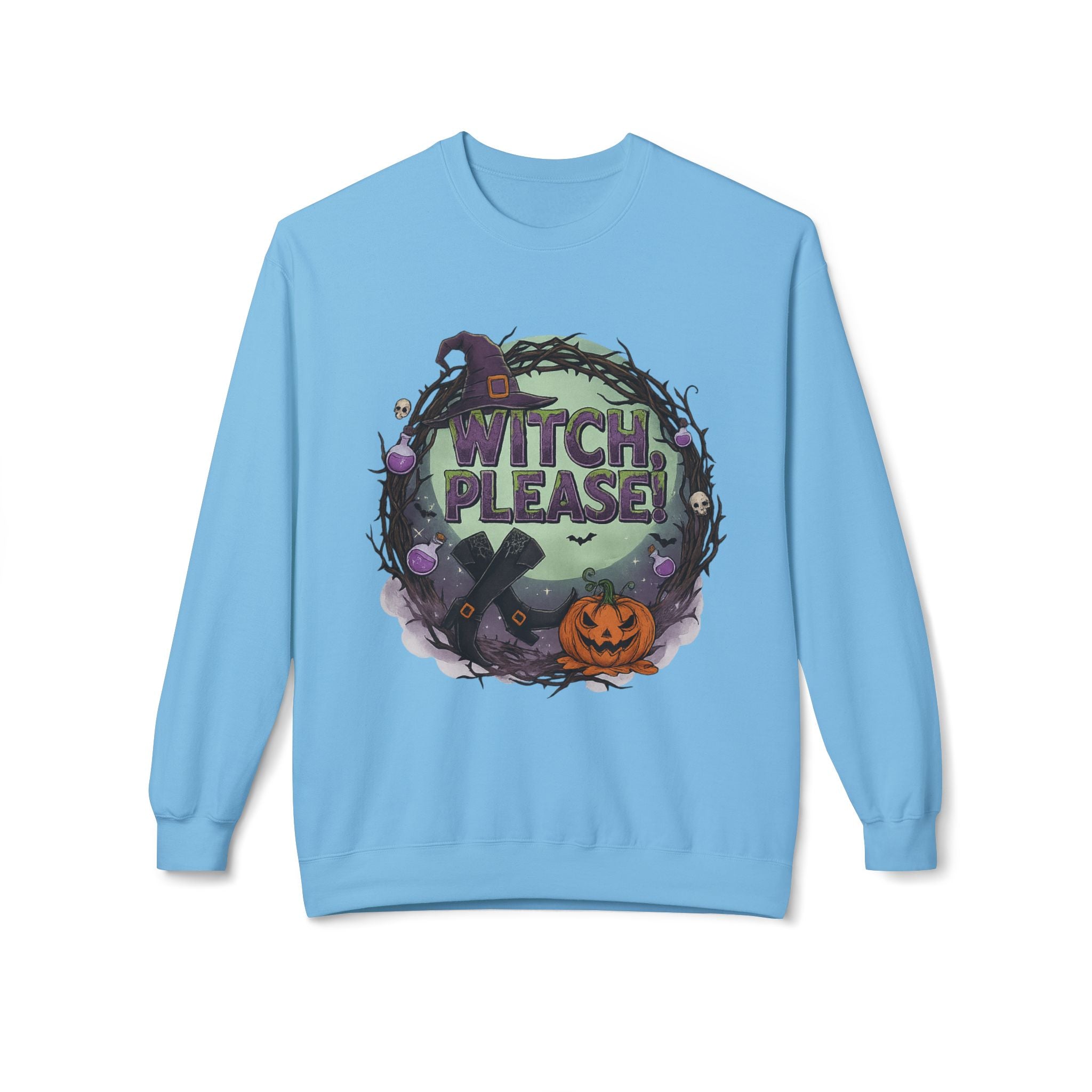 Witch, Please! 1 - Crewneck Unisex Sweatshirt - Cozy Halloween Apparel