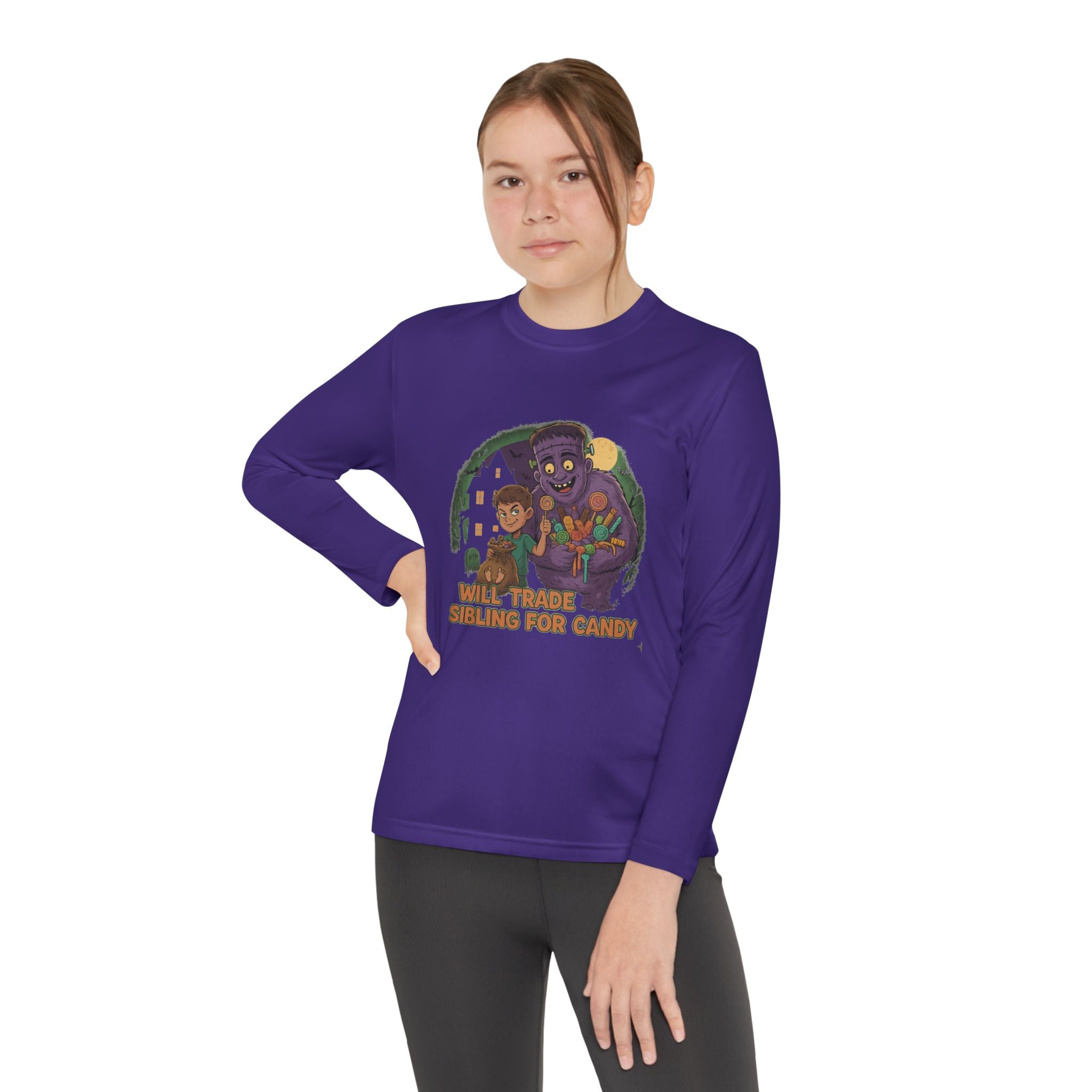 Will Trade Sibling for Candy 1 - Youth Long Sleeve Competitor Tee
