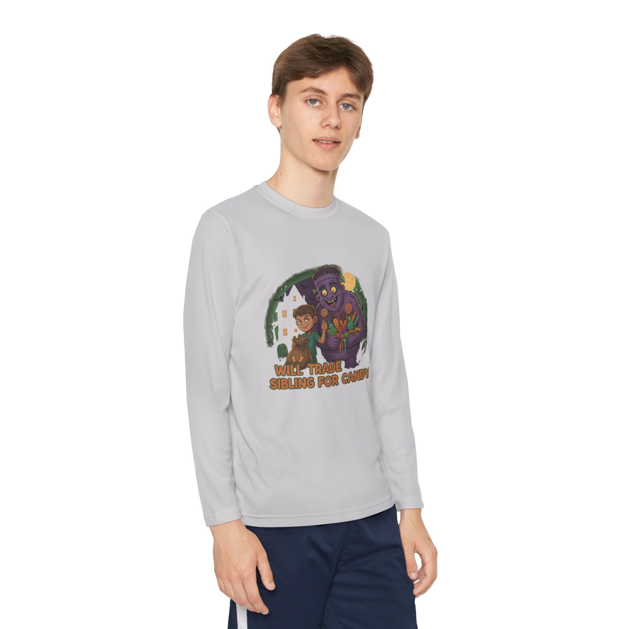 Will Trade Sibling for Candy 1 - Youth Long Sleeve Competitor Tee