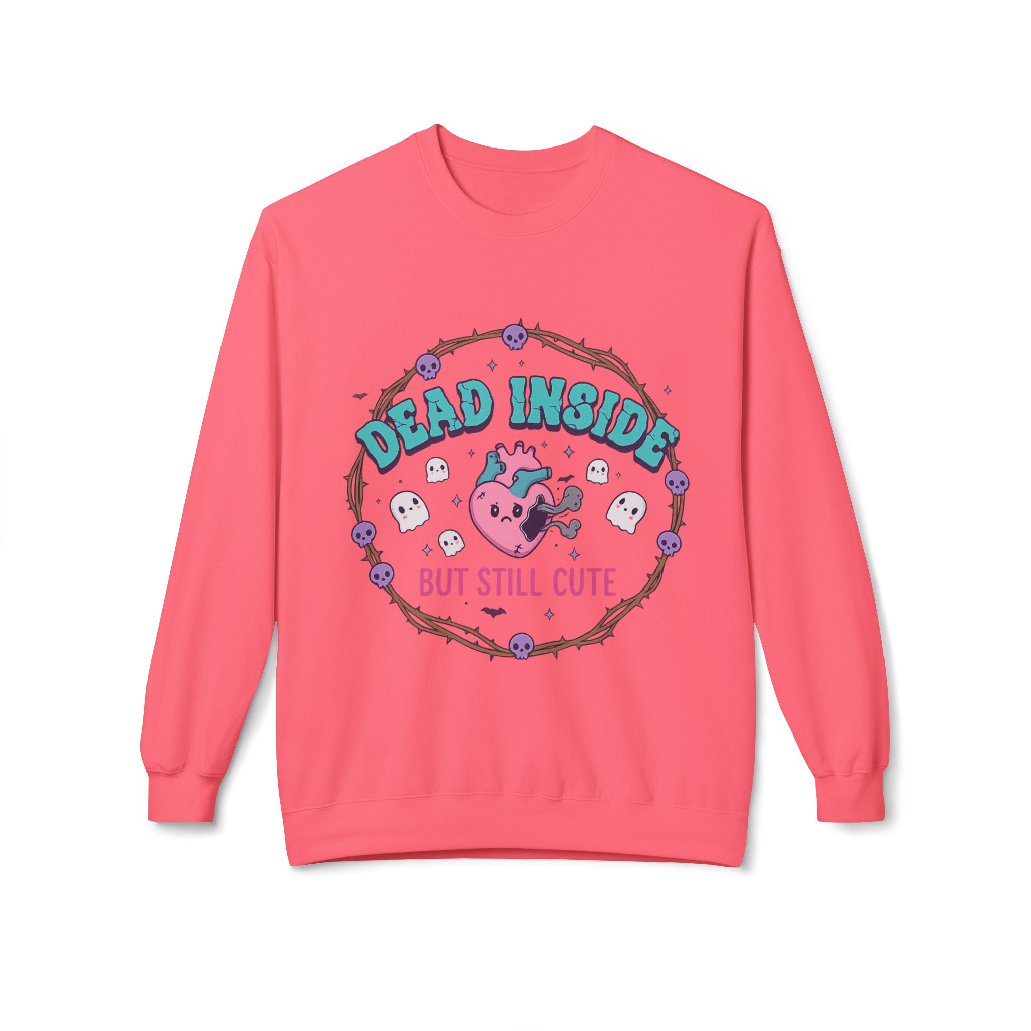 Dead Inside, But Still Cute 1- Crewneck Unisex Sweatshirt - Cozy Halloween Apparel