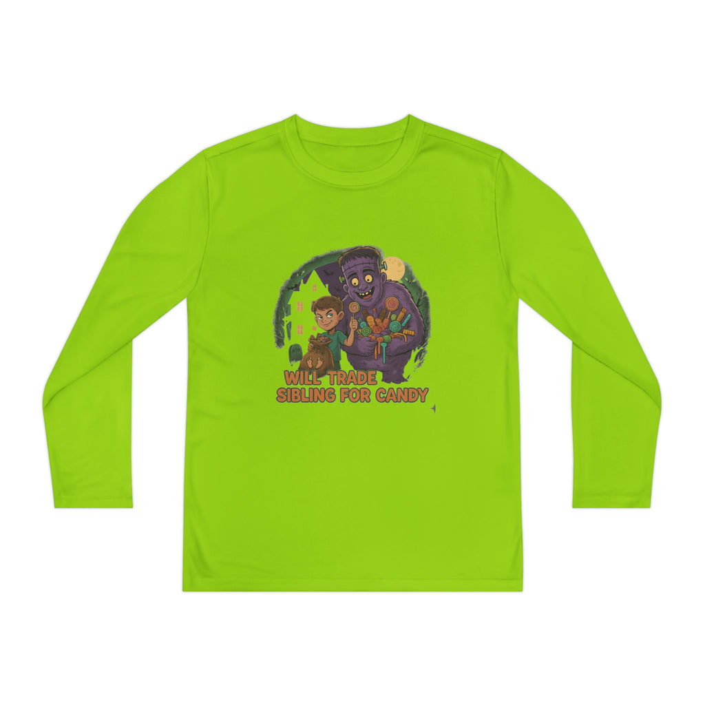Will Trade Sibling for Candy 1 - Youth Long Sleeve Competitor Tee