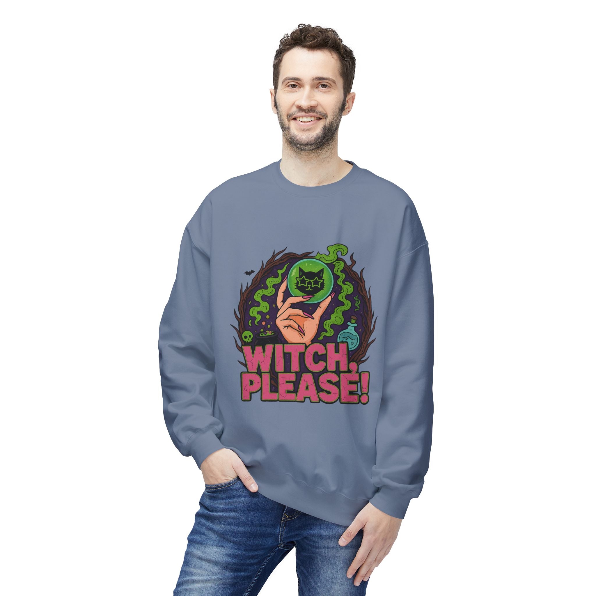Witch, Please! 2 - Crewneck Unisex Sweatshirt - Cozy Halloween Apparel