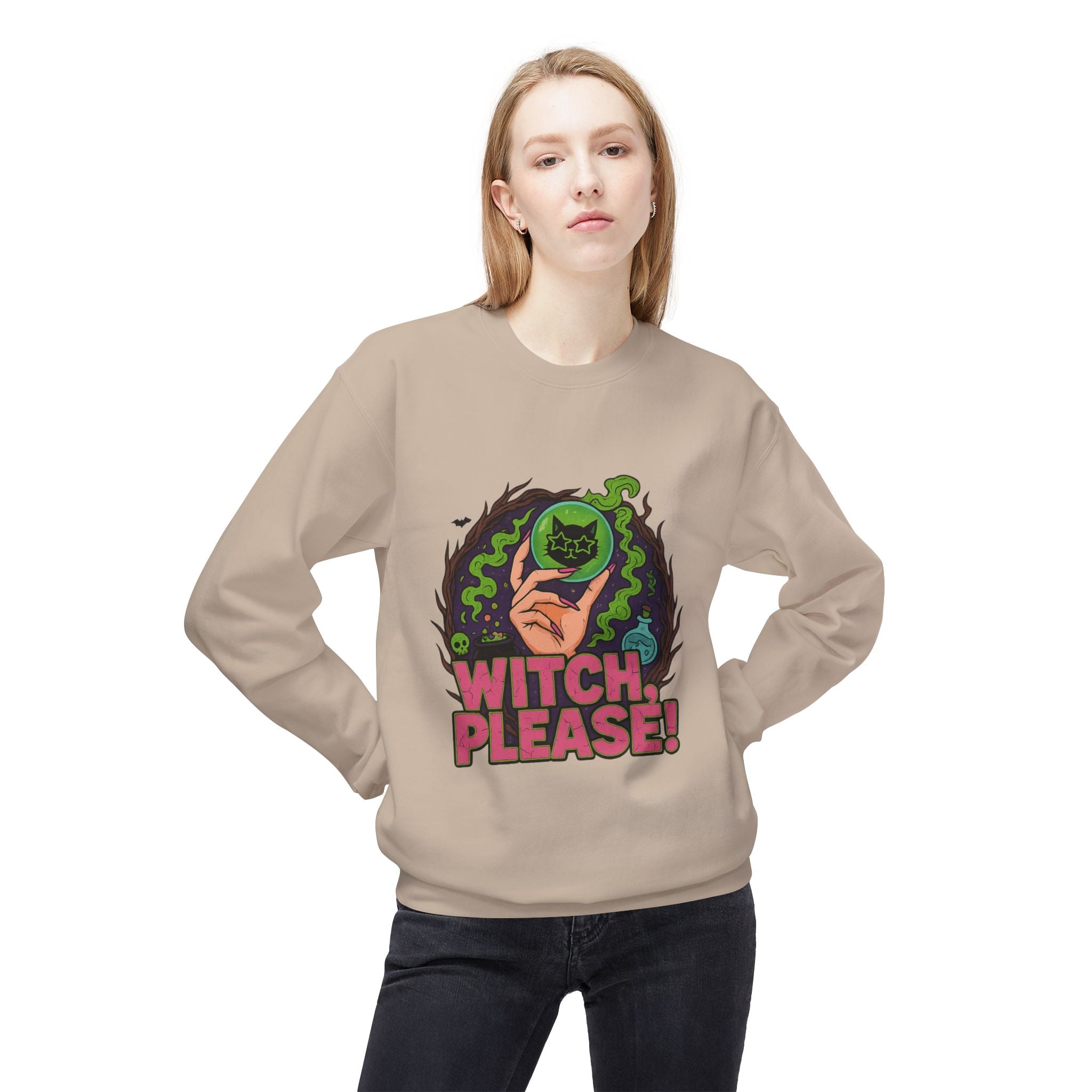 Witch, Please! 2 - Crewneck Unisex Sweatshirt - Cozy Halloween Apparel