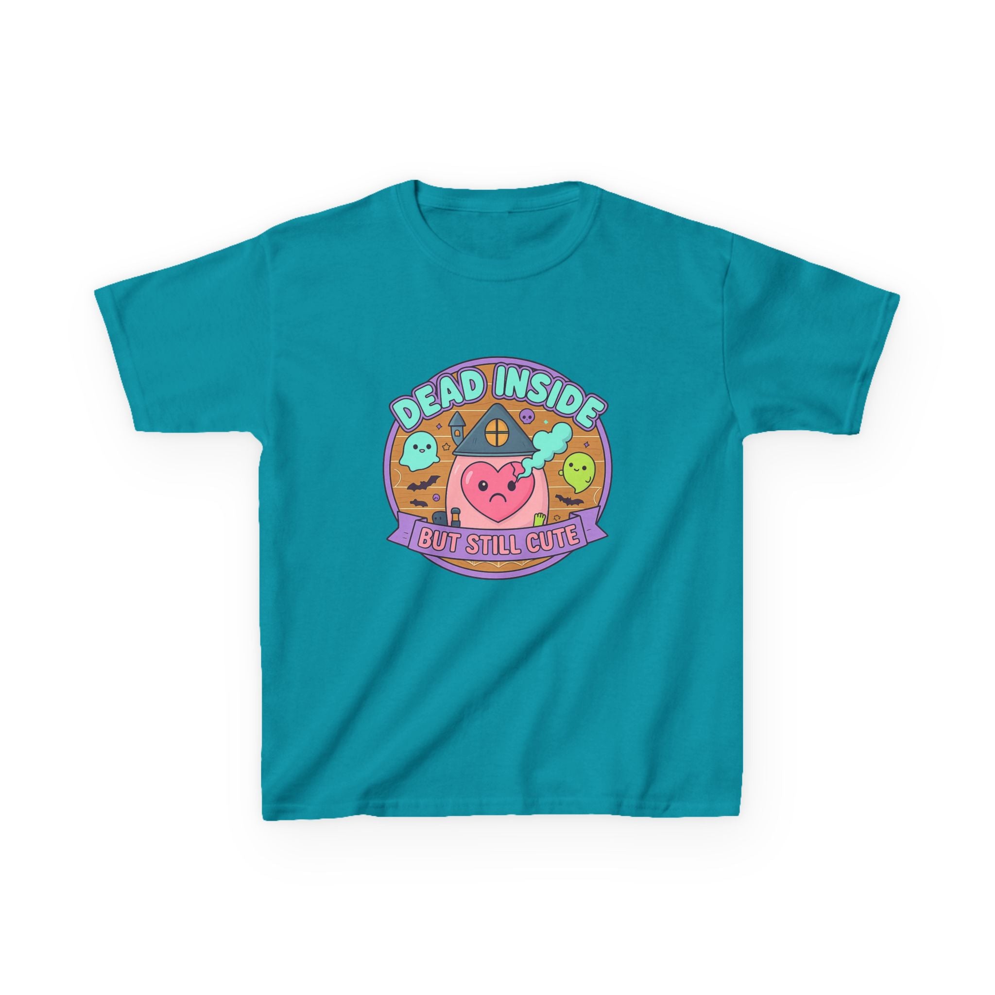 Dead Inside But Still Cute - Cute Kids Heavy Cotton Tee ,  Fun Graphic Tee for Kids