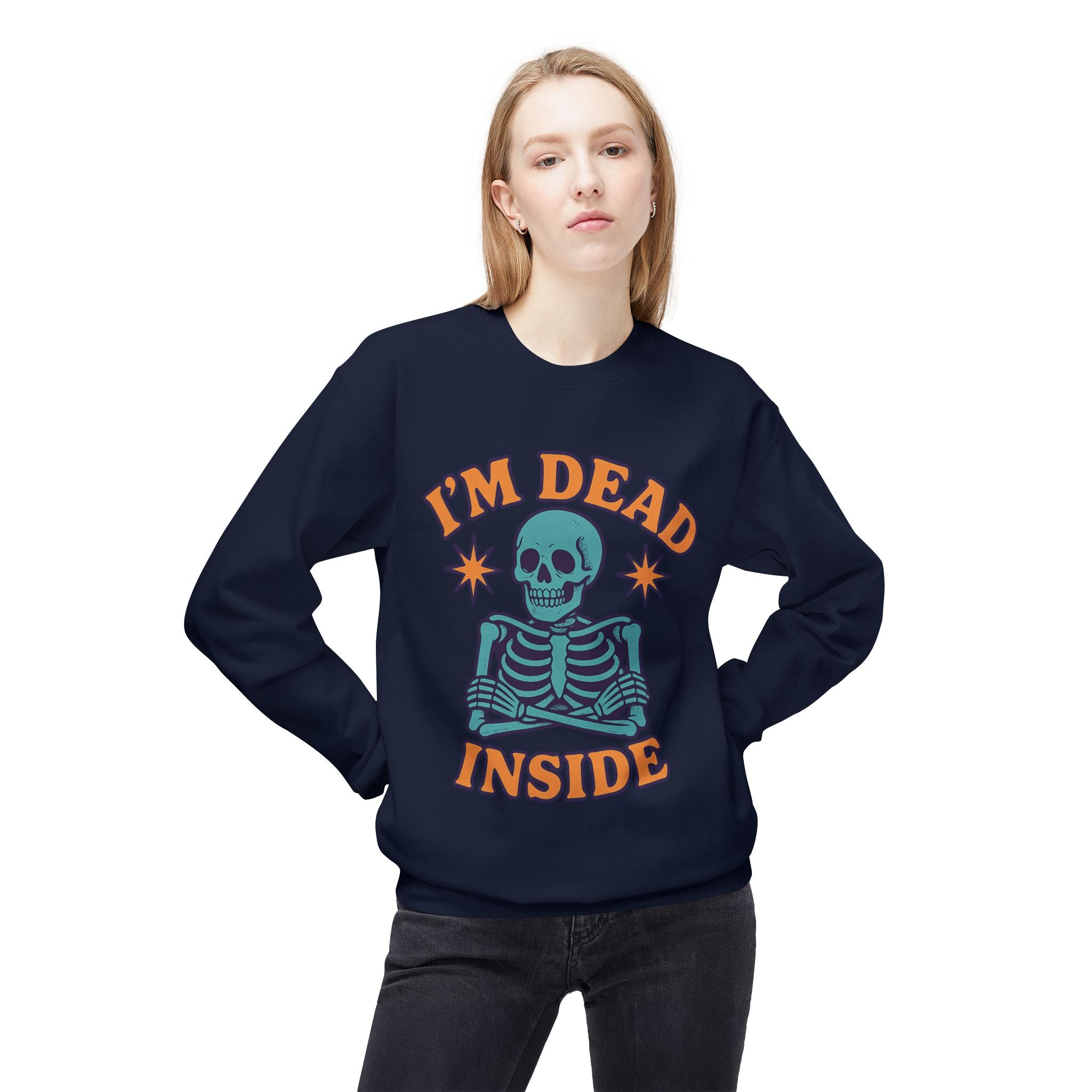 I'm Dead Inside 1 - Crewneck Unisex Sweatshirt - Cozy Halloween Apparel