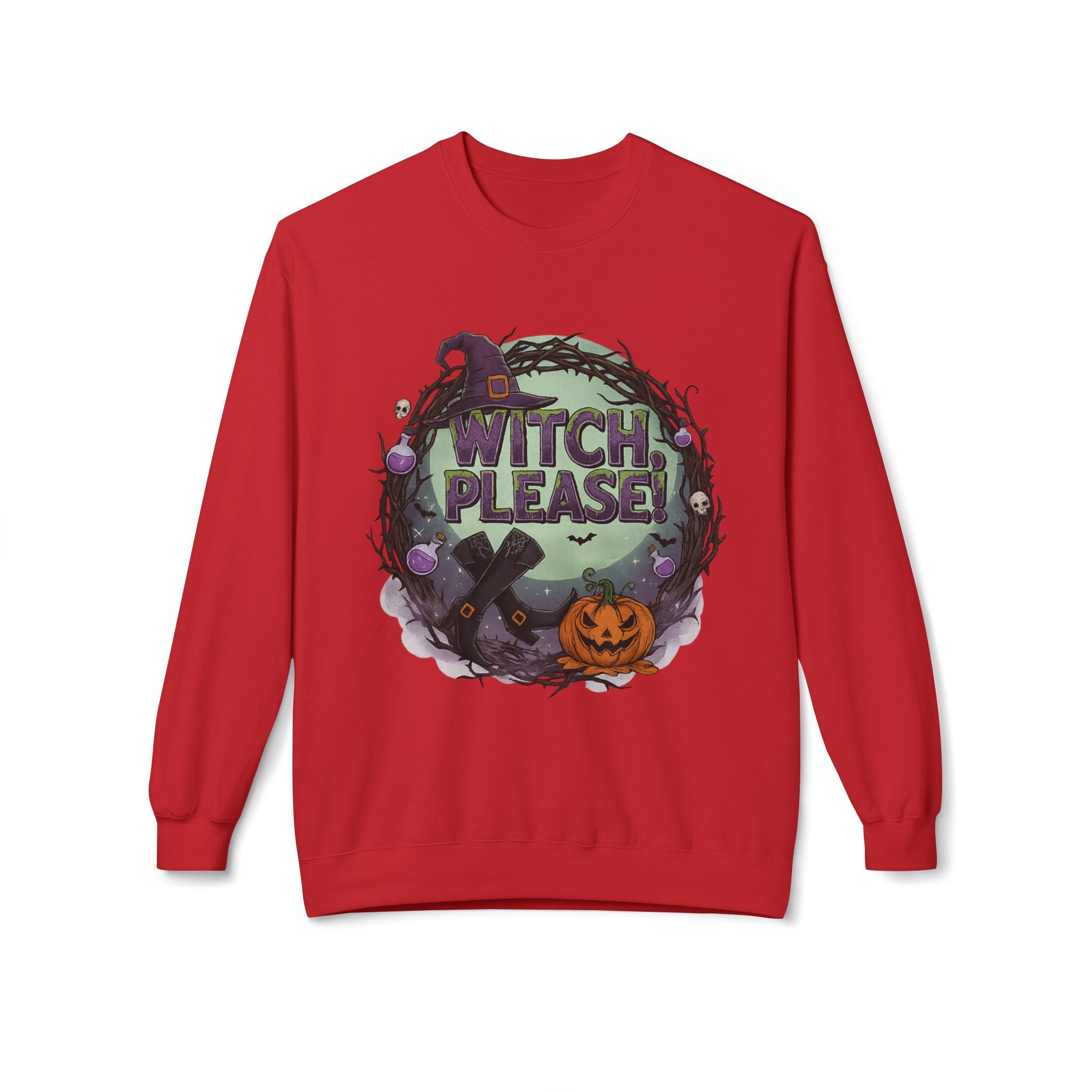 Witch, Please! 1 - Crewneck Unisex Sweatshirt - Cozy Halloween Apparel