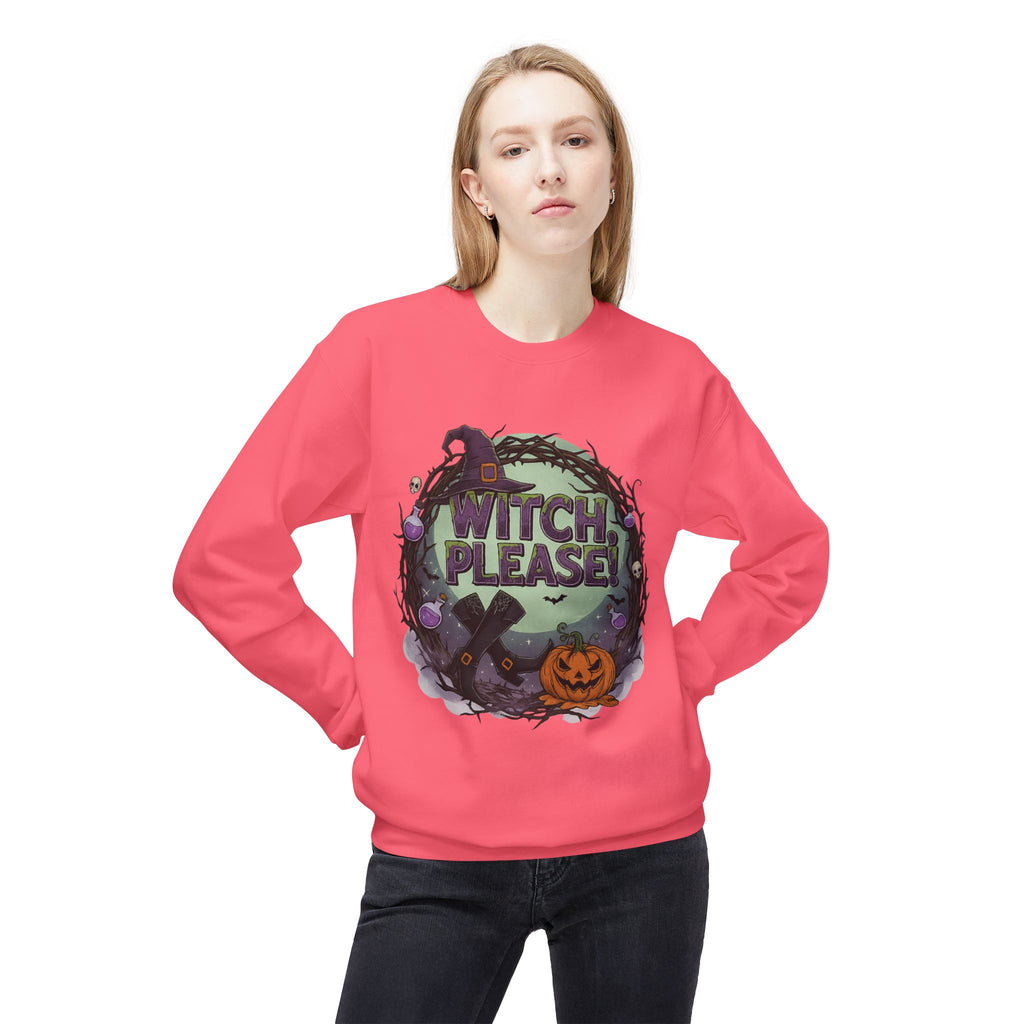 Witch, Please! 1 - Crewneck Unisex Sweatshirt - Cozy Halloween Apparel