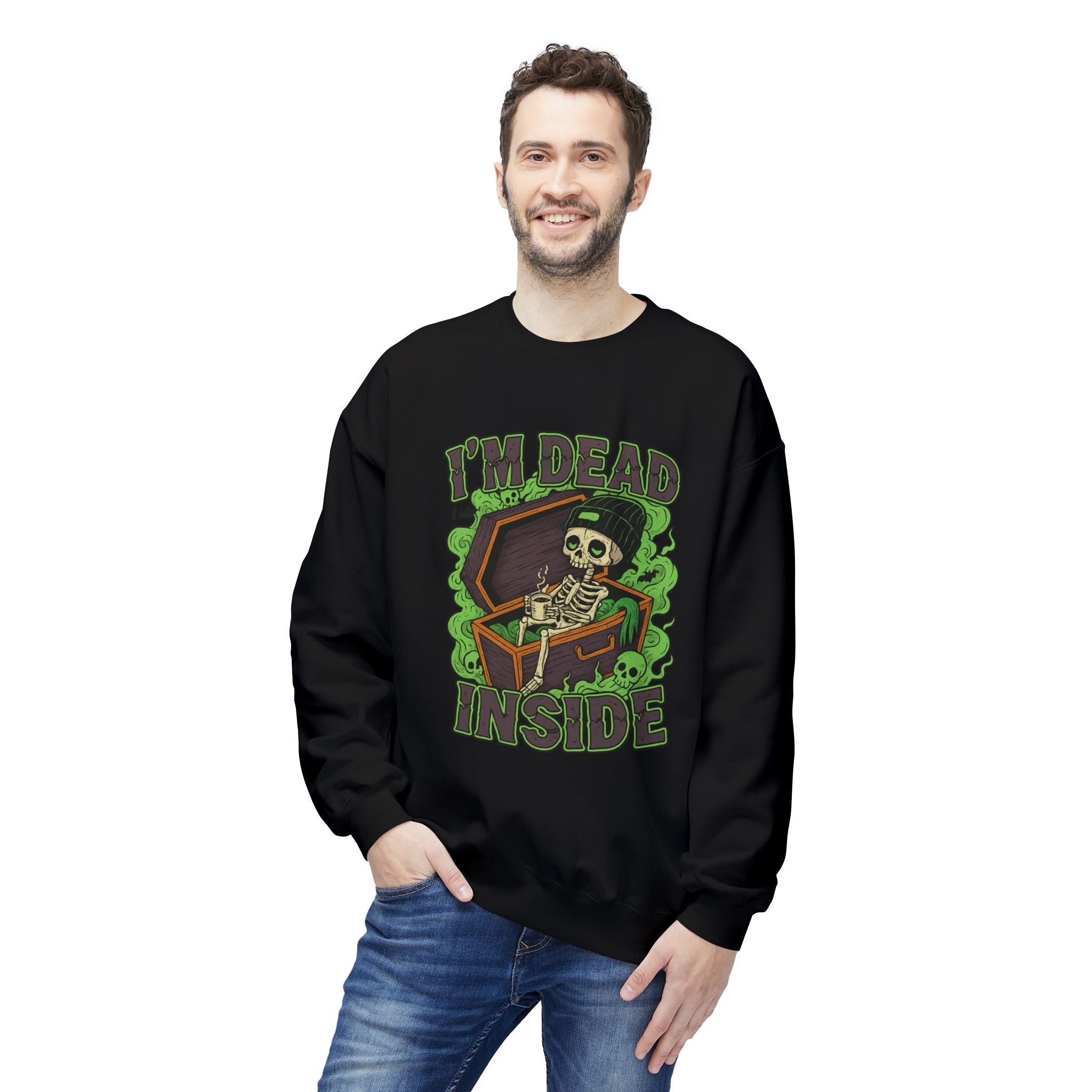 I'm Dead Inside 2- Crewneck Unisex Sweatshirt - Cozy Halloween Apparel