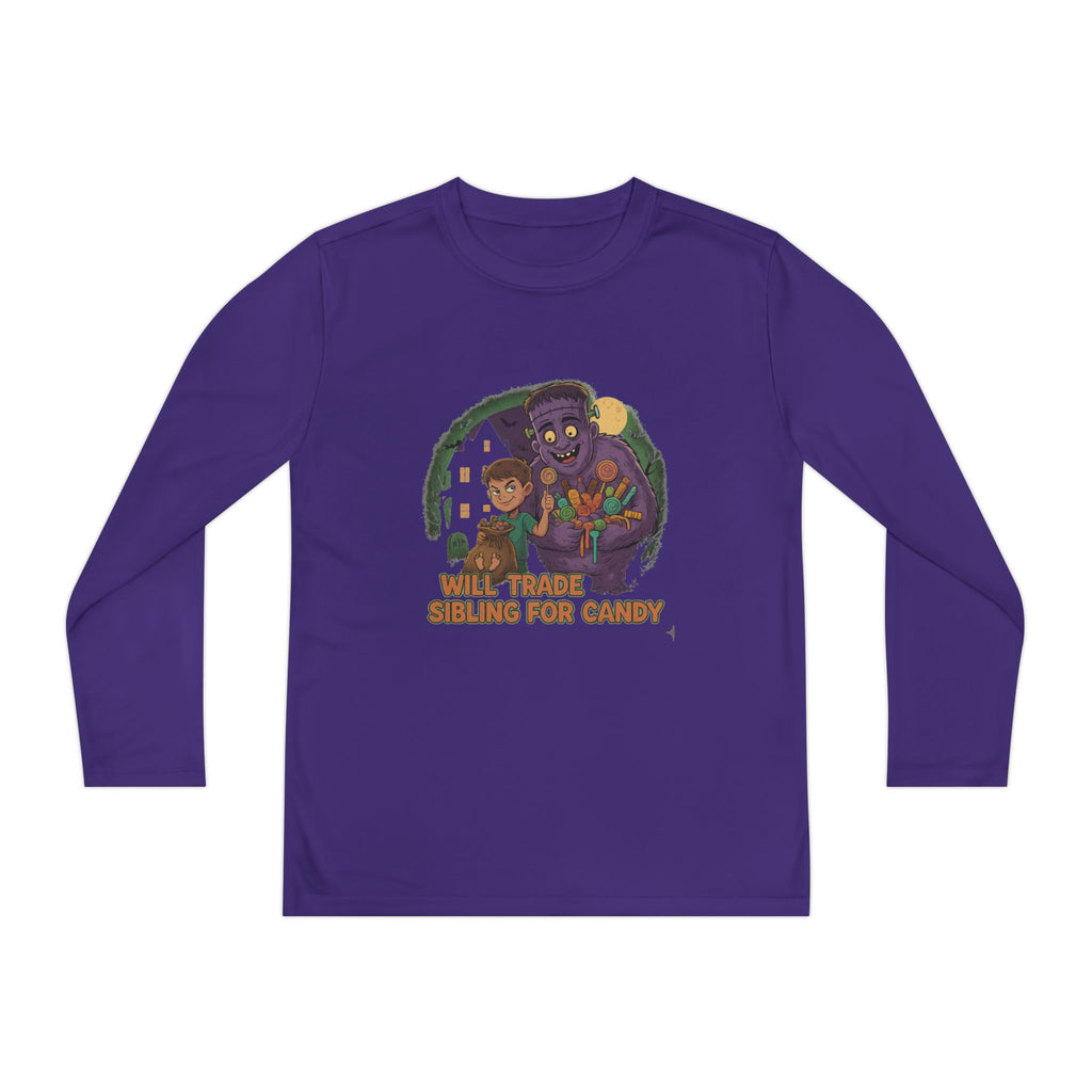 Will Trade Sibling for Candy 1 - Youth Long Sleeve Competitor Tee