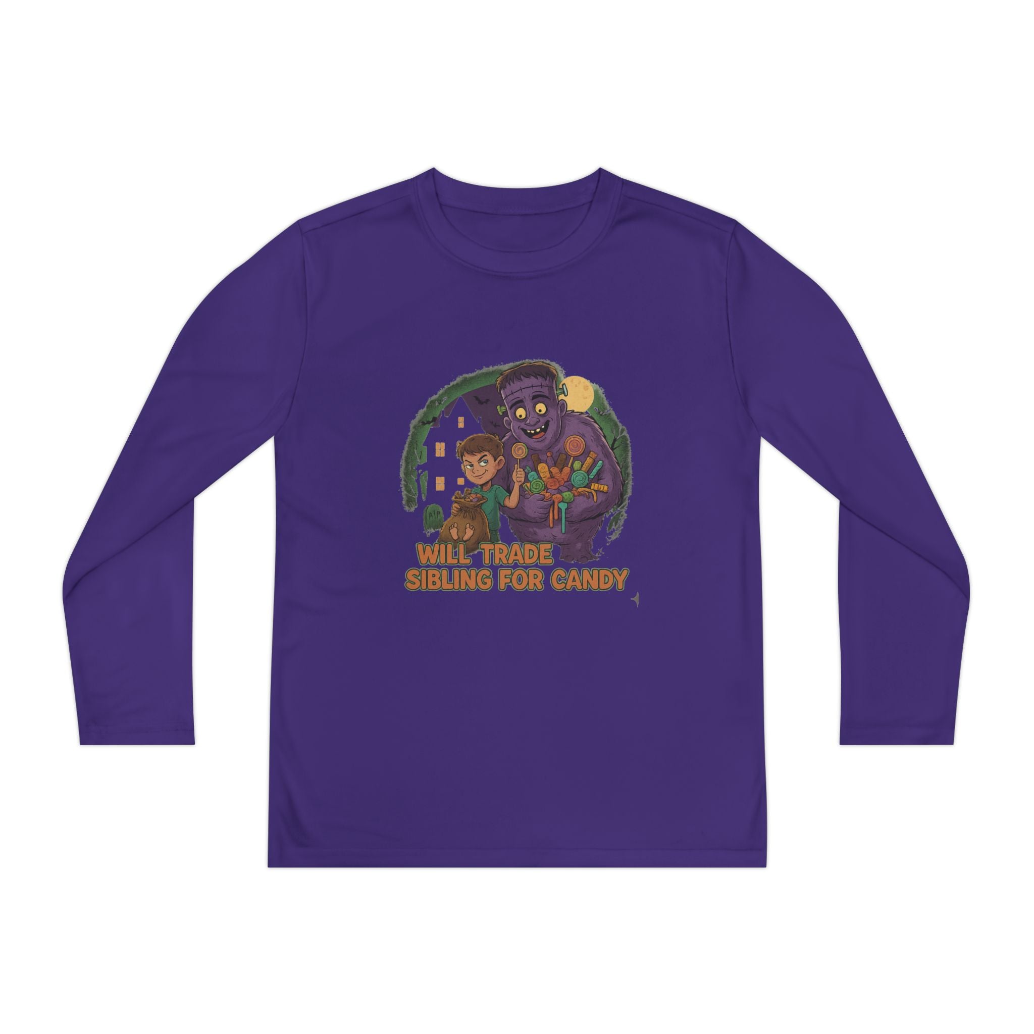 Will Trade Sibling for Candy 1 - Youth Long Sleeve Competitor Tee