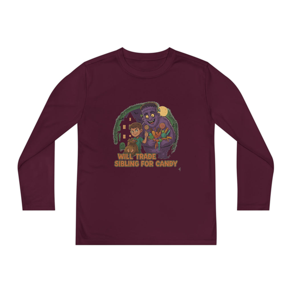 Will Trade Sibling for Candy 1 - Youth Long Sleeve Competitor Tee