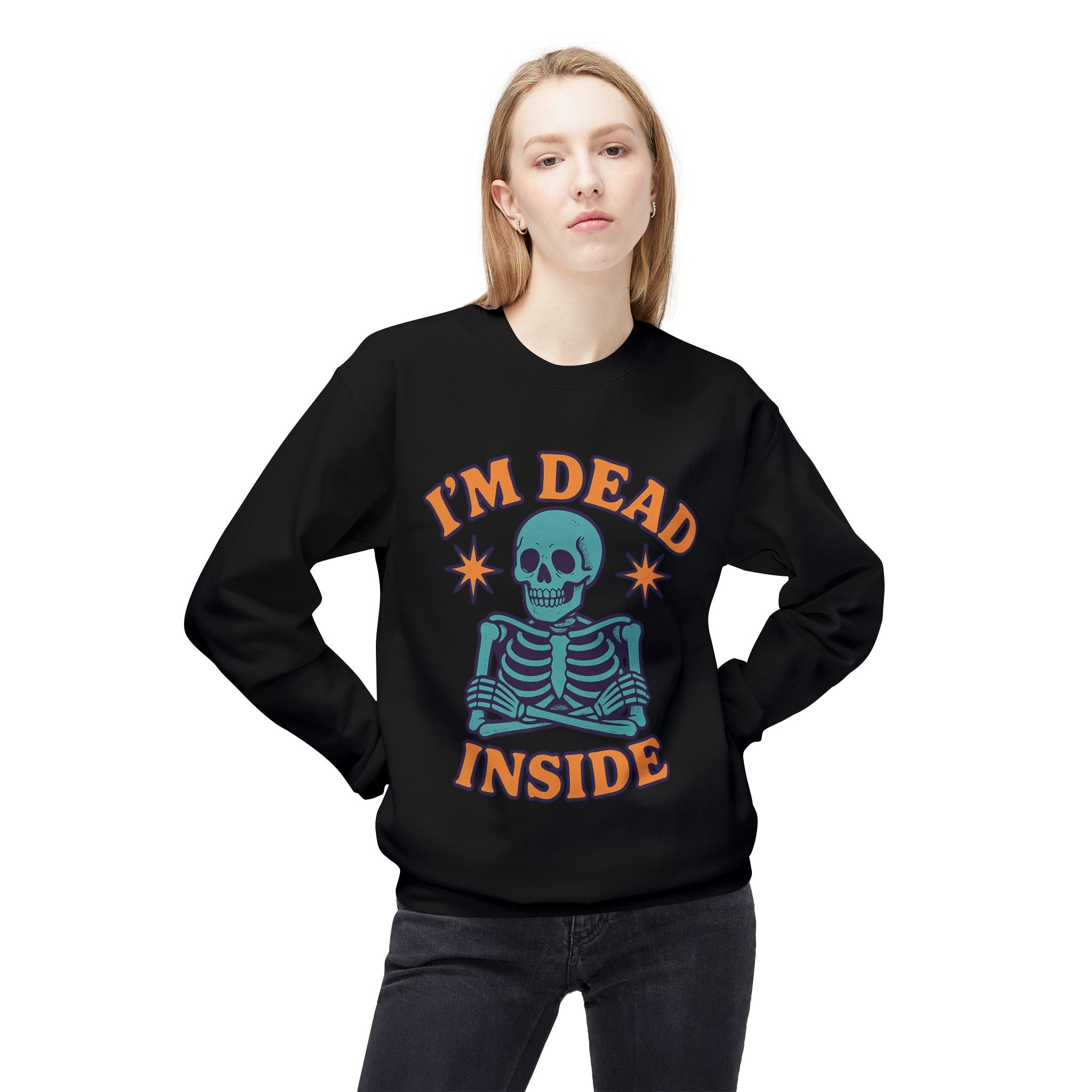 I'm Dead Inside 1 - Crewneck Unisex Sweatshirt - Cozy Halloween Apparel