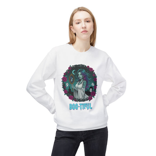 Boo-tiful 4.2- Gothic Witch Crewneck Unisex Sweatshirt - Cozy Halloween Apparel