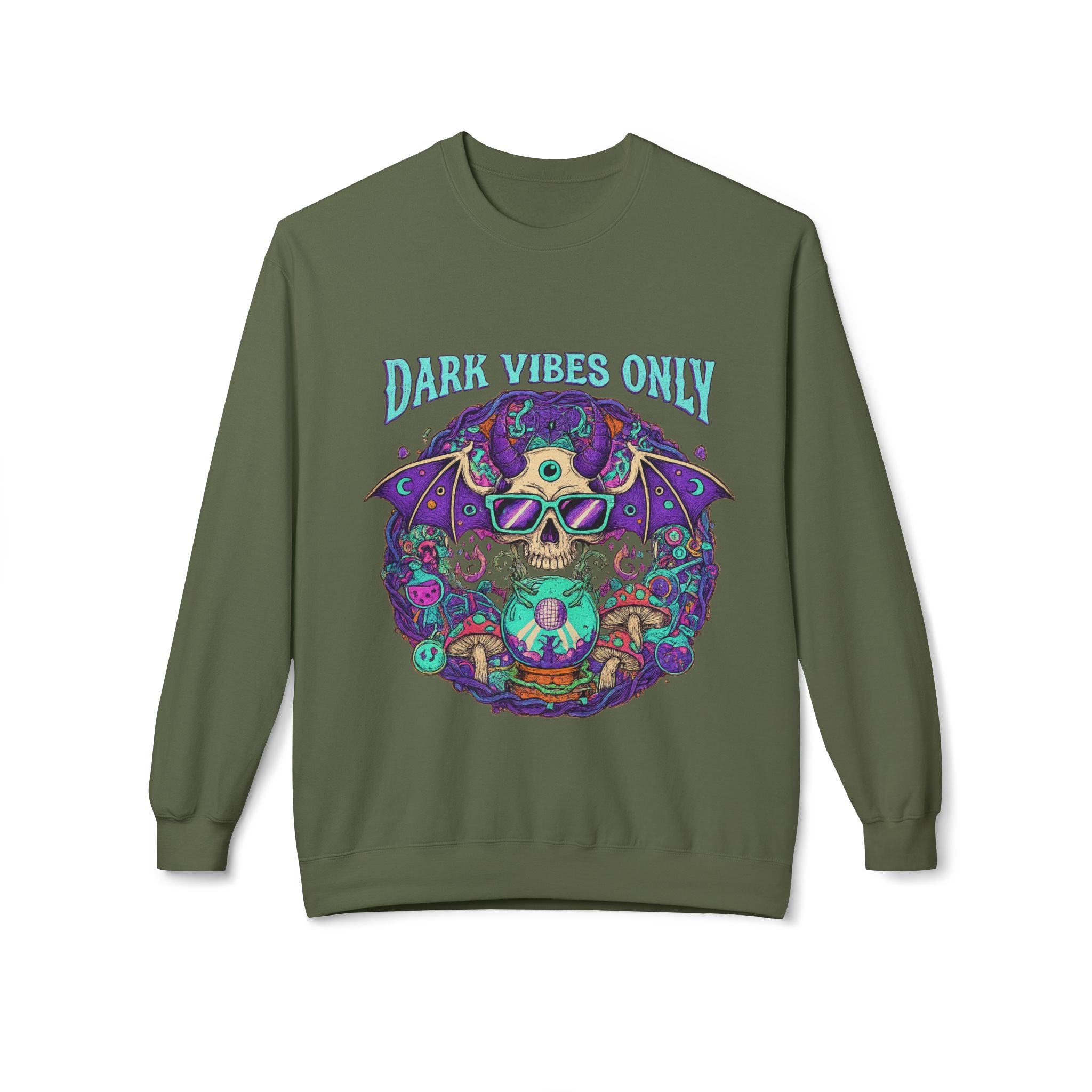 Dark Vibes Only 2 - Crewneck Unisex Sweatshirt - Cozy Halloween Apparel