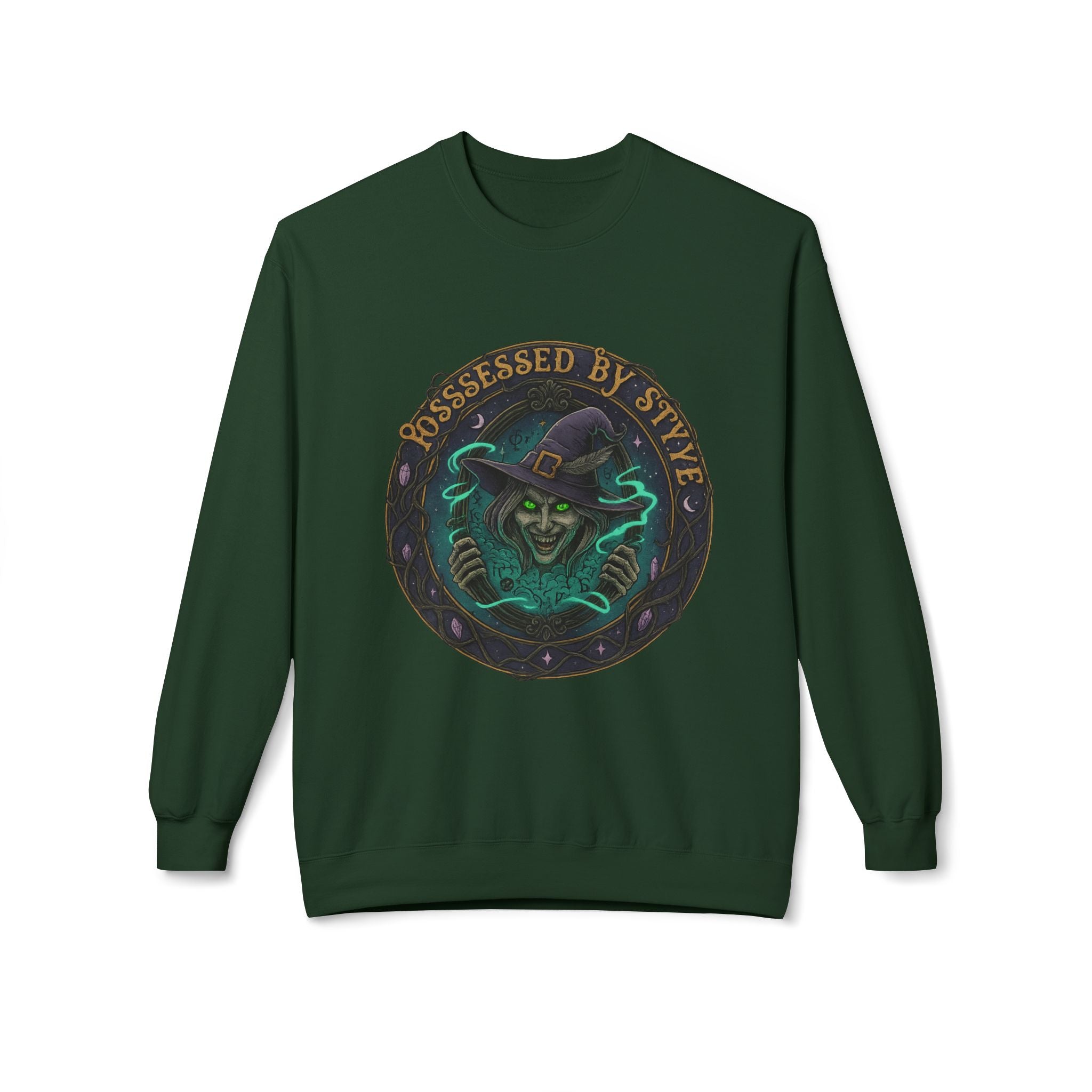Possessed by Style 3 - Crewneck Unisex Sweatshirt - Cozy Halloween Apparel