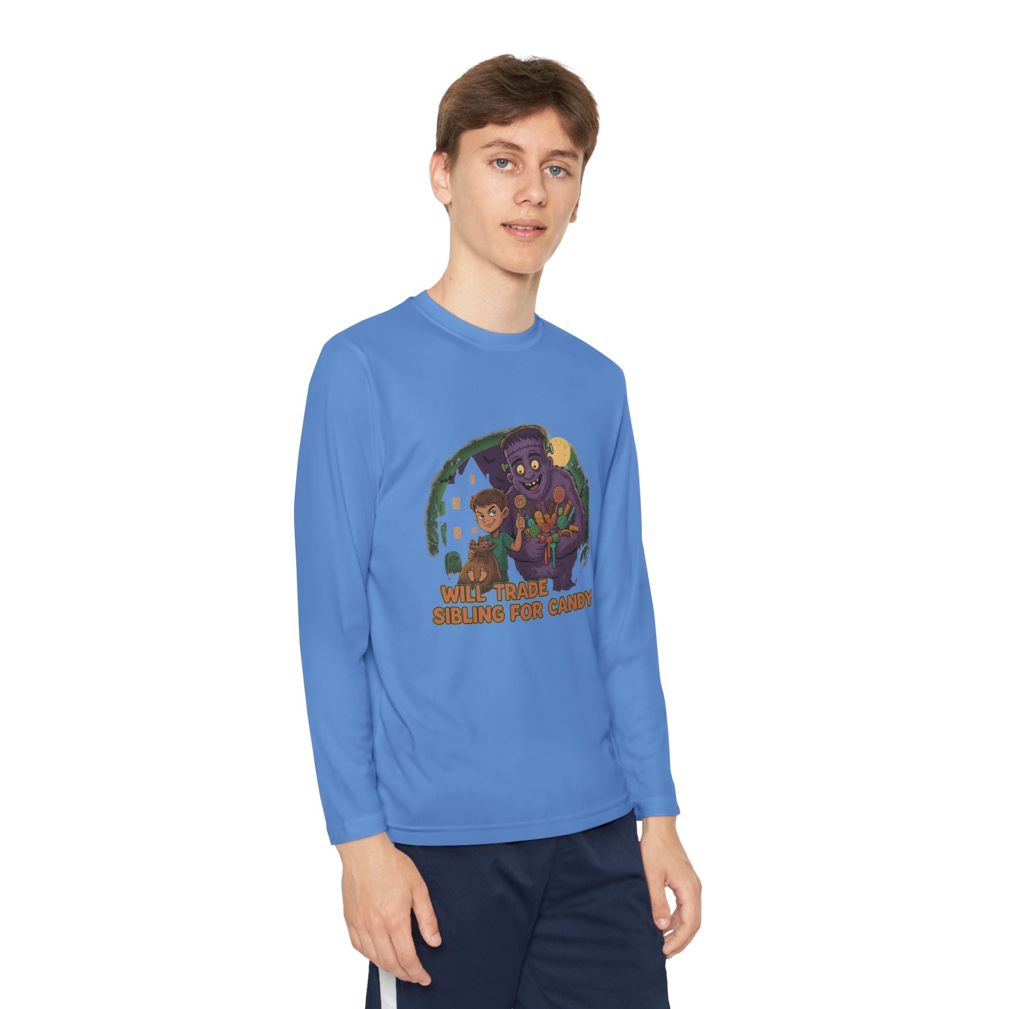 Will Trade Sibling for Candy 1 - Youth Long Sleeve Competitor Tee