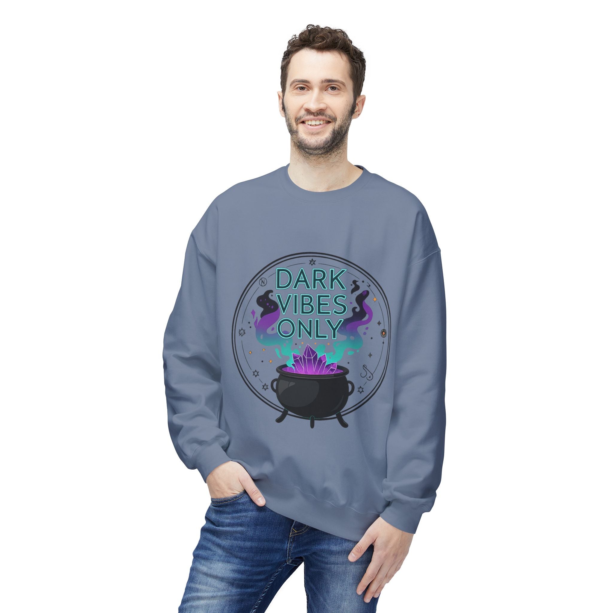 Dark Vibes Only 3.1 - Crewneck Unisex Sweatshirt - Cozy Halloween Apparel