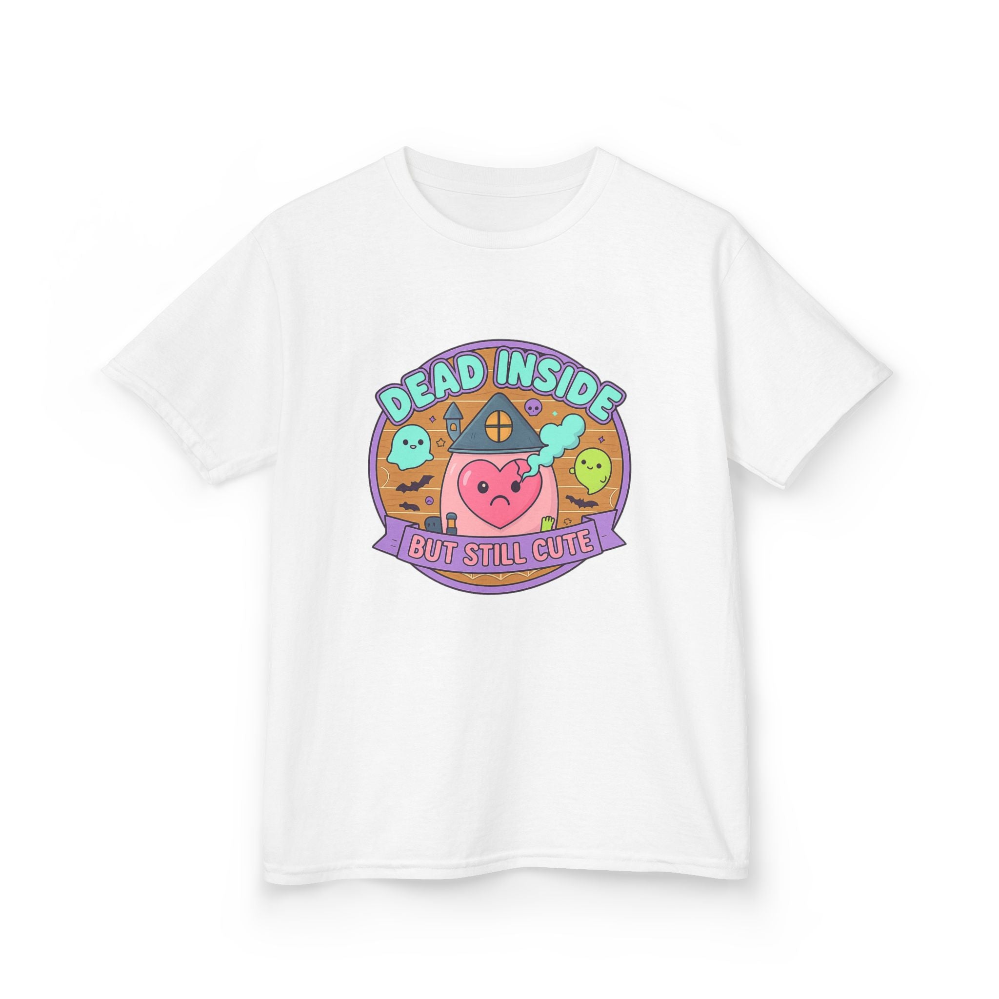 Dead Inside But Still Cute - Cute Kids Heavy Cotton Tee ,  Fun Graphic Tee for Kids