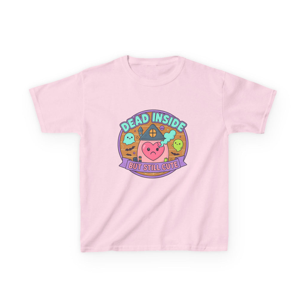 Dead Inside But Still Cute - Cute Kids Heavy Cotton Tee ,  Fun Graphic Tee for Kids