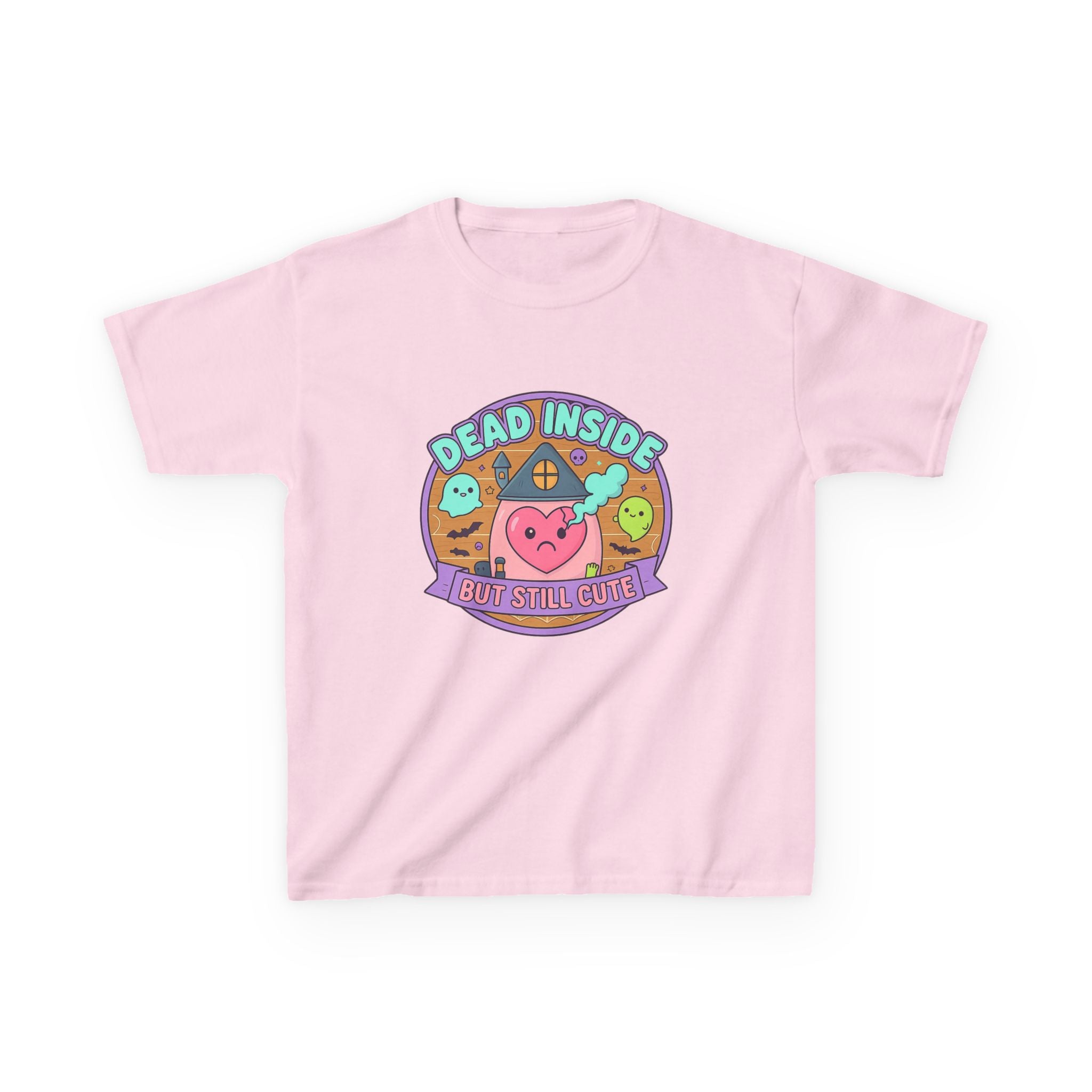 Dead Inside But Still Cute - Cute Kids Heavy Cotton Tee ,  Fun Graphic Tee for Kids