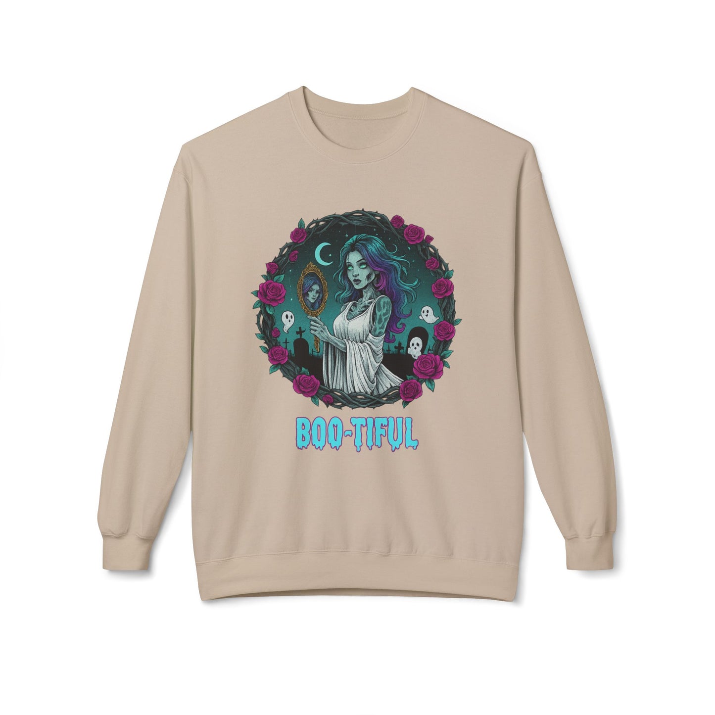 Boo-tiful 4.2- Gothic Witch Crewneck Unisex Sweatshirt - Cozy Halloween Apparel