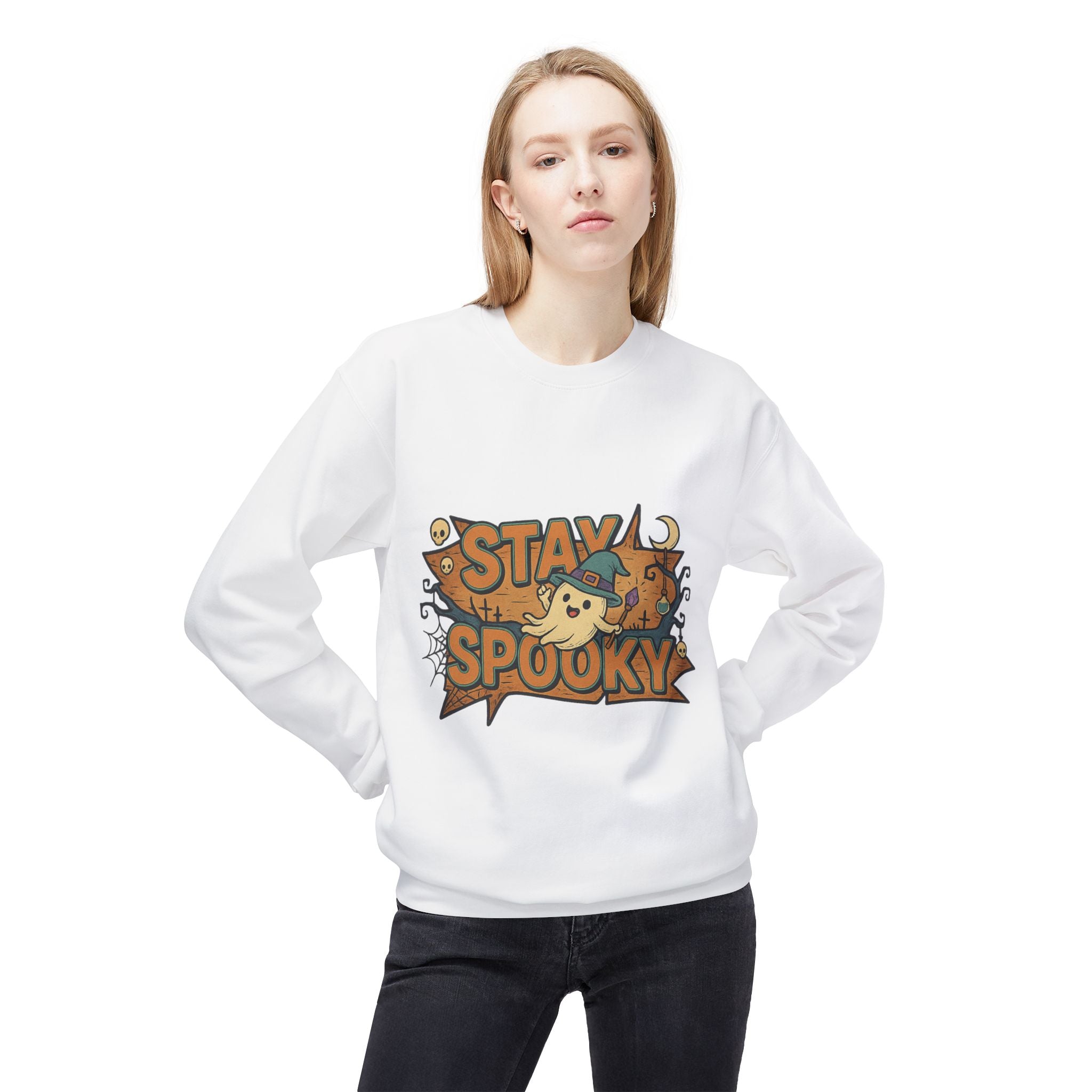 Stay Spooky 1 - Crewneck Unisex Sweatshirt - Cozy Halloween Apparel