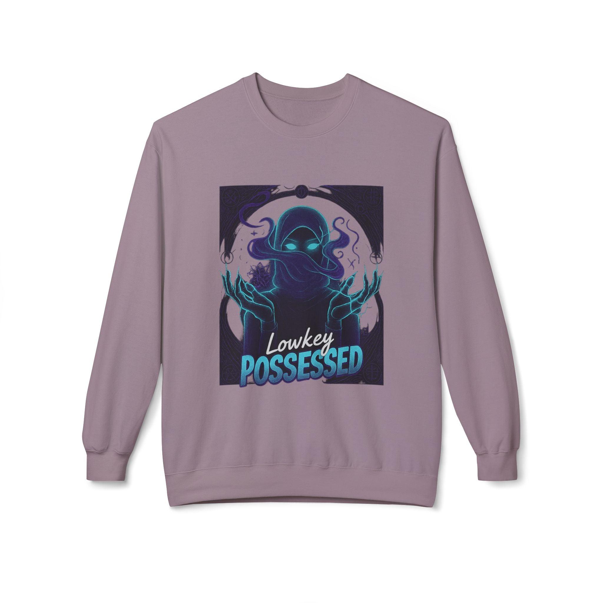 Lowkey Possessed 3 - Crewneck Unisex Sweatshirt - Cozy Halloween Apparel