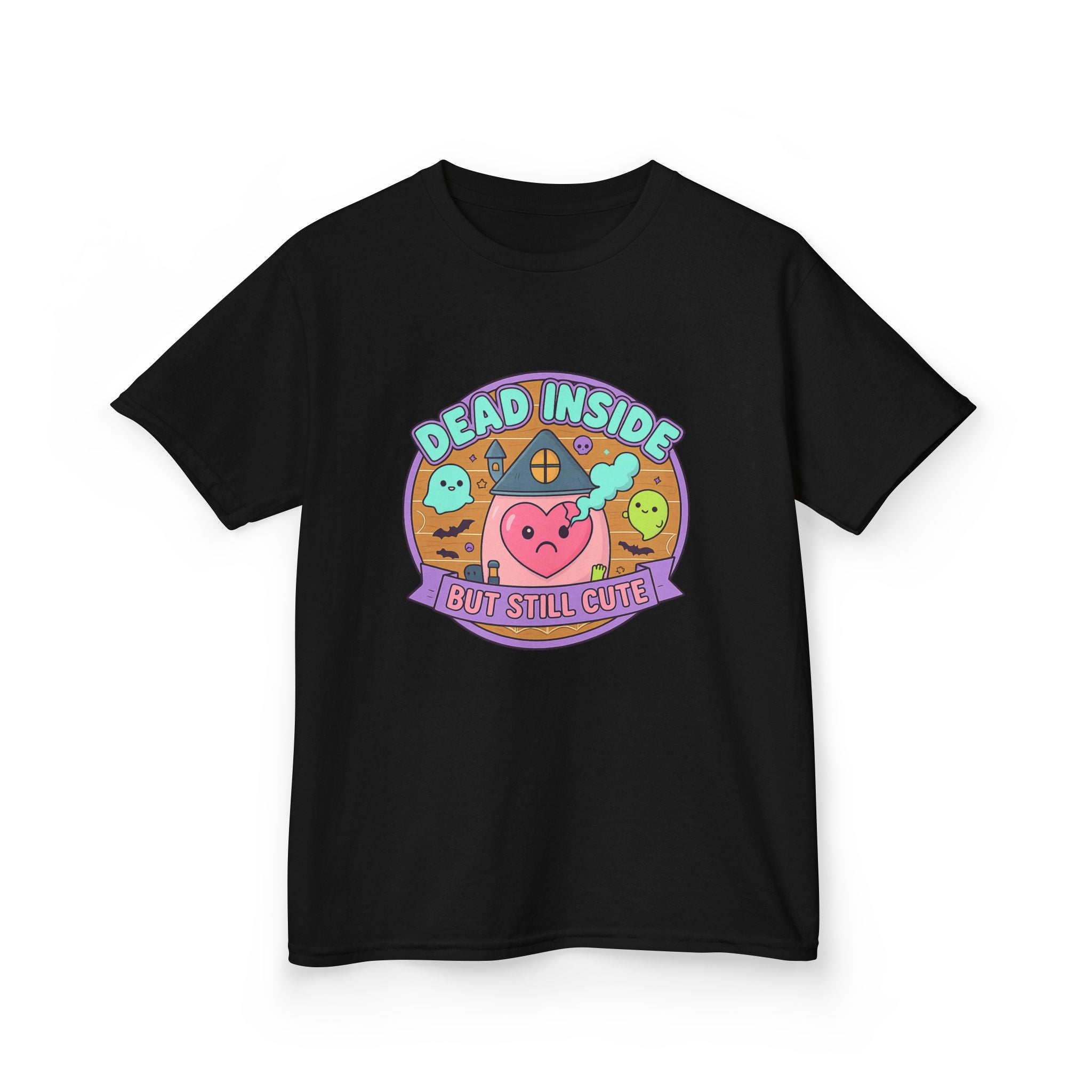 Dead Inside But Still Cute - Cute Kids Heavy Cotton Tee ,  Fun Graphic Tee for Kids