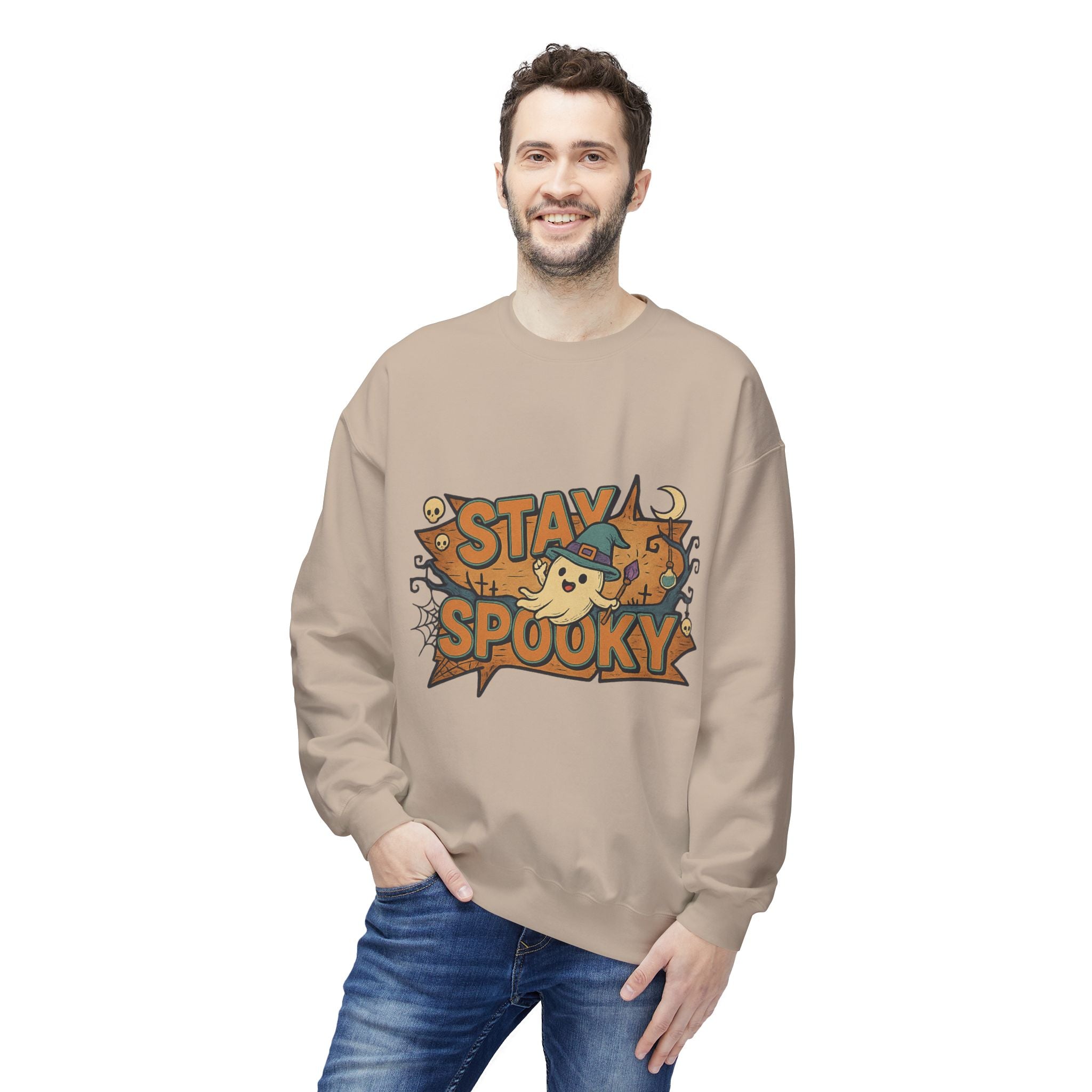 Stay Spooky 1 - Crewneck Unisex Sweatshirt - Cozy Halloween Apparel