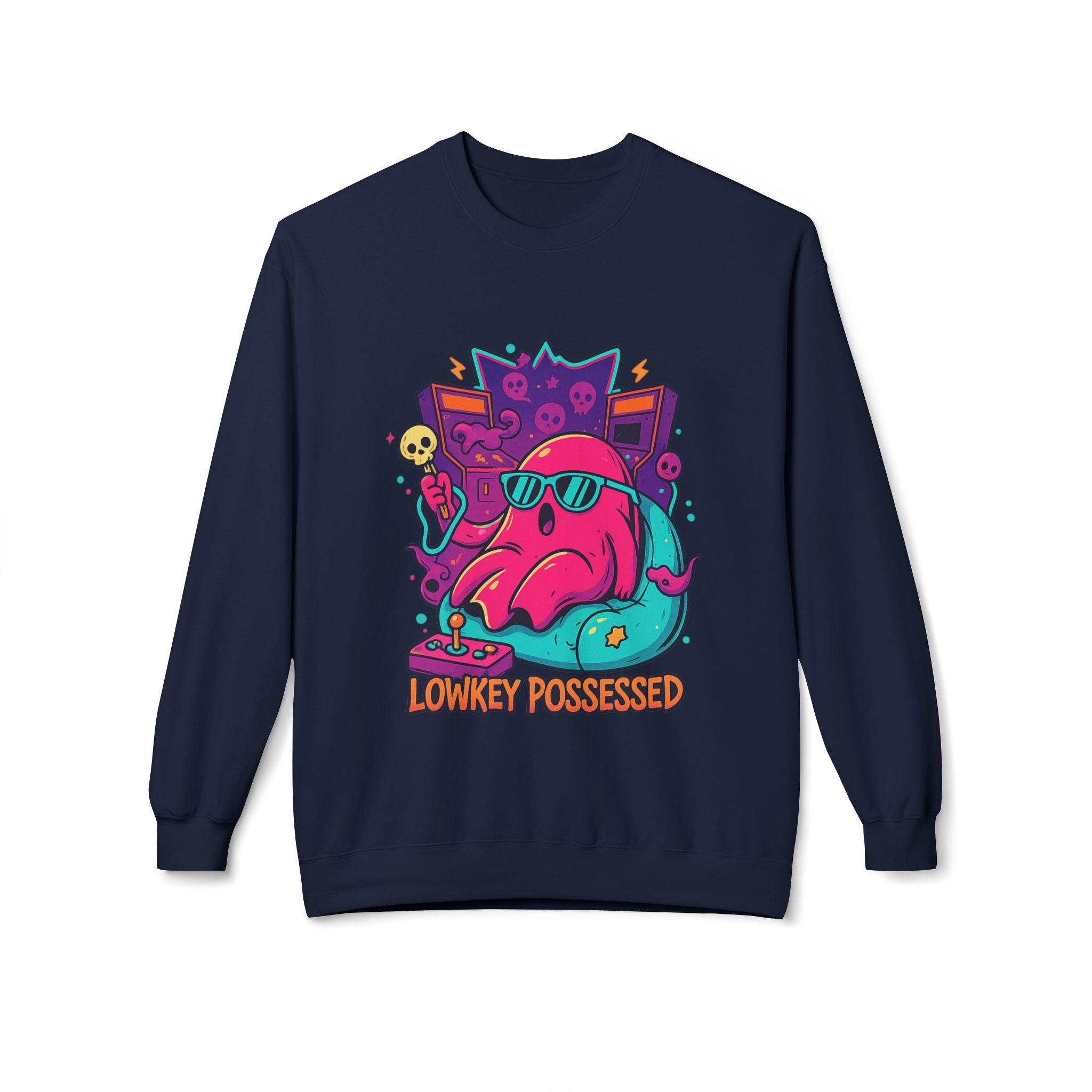 Lowkey Possessed 2 - Crewneck Unisex Sweatshirt - Cozy Halloween Apparel