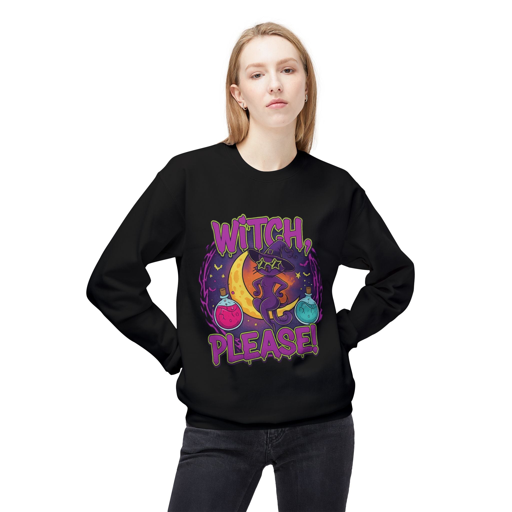 Witch, Please! 3 - Crewneck Unisex Sweatshirt - Cozy Halloween Apparel