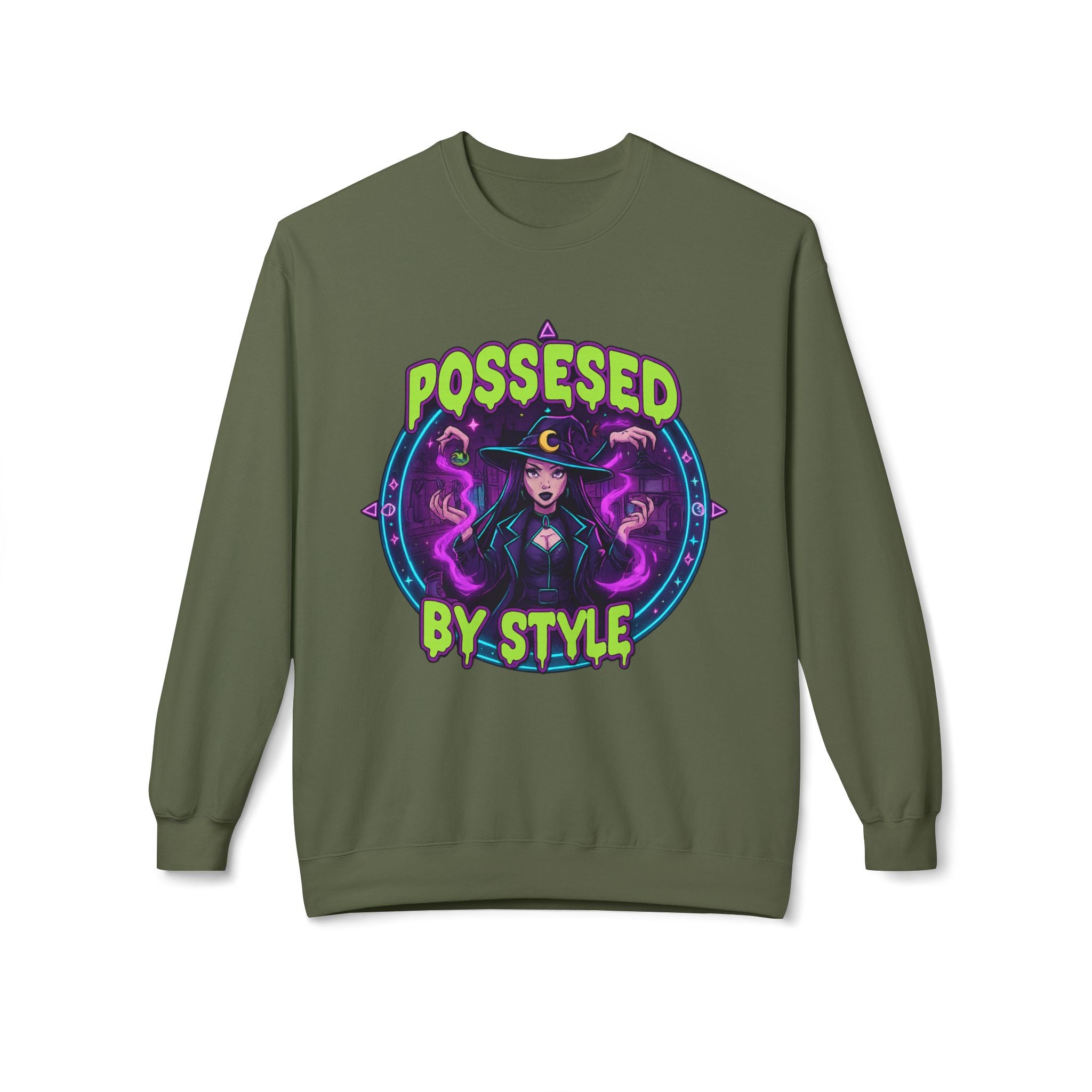 Possessed by Style 2 - Crewneck Unisex Sweatshirt - Cozy Halloween Apparel