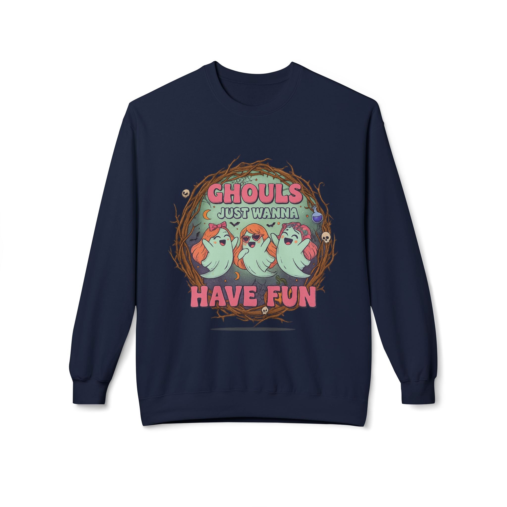 Ghouls Just Wanna Have Fun 1 - Crewneck Unisex Sweatshirt - Cozy Halloween Apparel