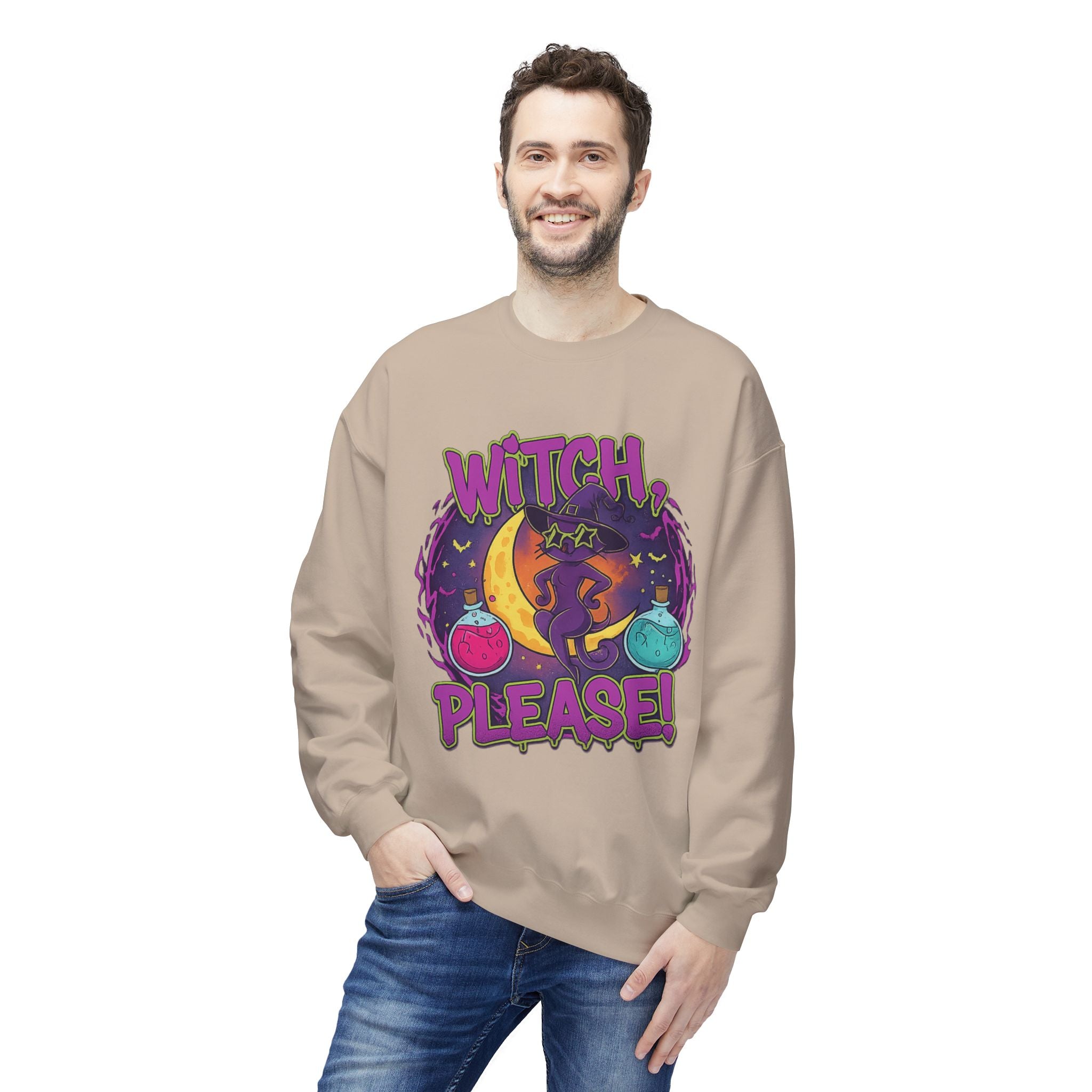 Witch, Please! 3 - Crewneck Unisex Sweatshirt - Cozy Halloween Apparel