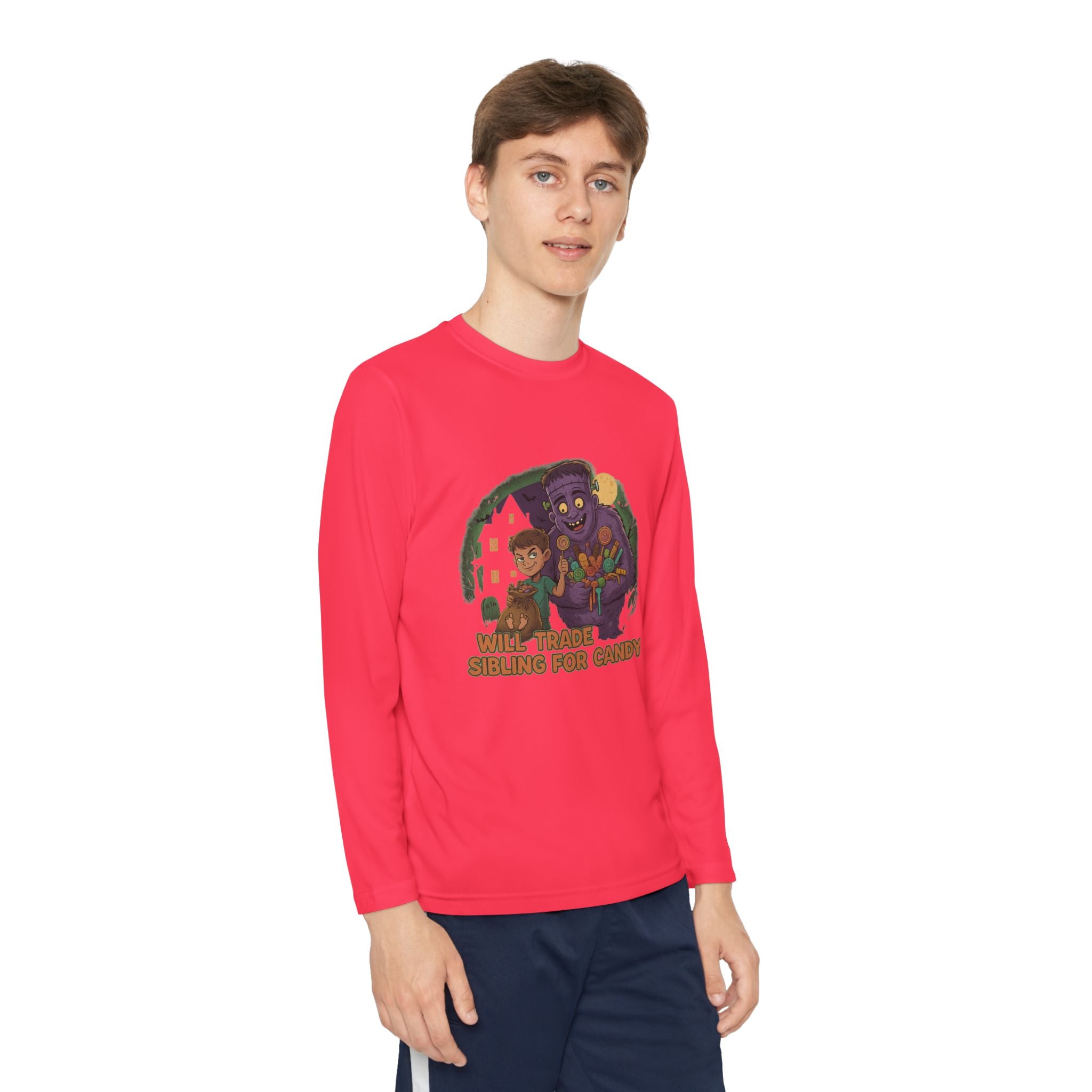 Will Trade Sibling for Candy 1 - Youth Long Sleeve Competitor Tee
