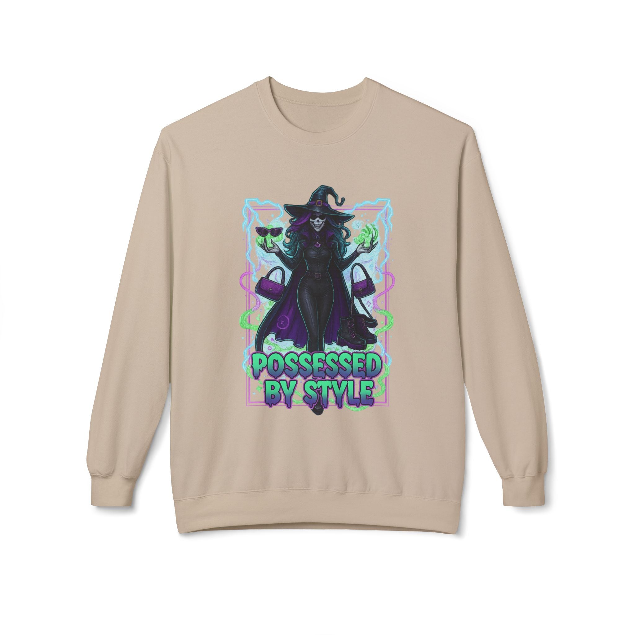 Possessed by Style 4 - Crewneck Unisex Sweatshirt - Cozy Halloween Apparel