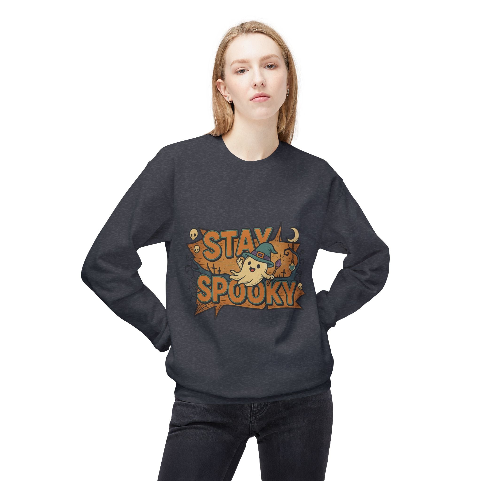 Stay Spooky 1 - Crewneck Unisex Sweatshirt - Cozy Halloween Apparel
