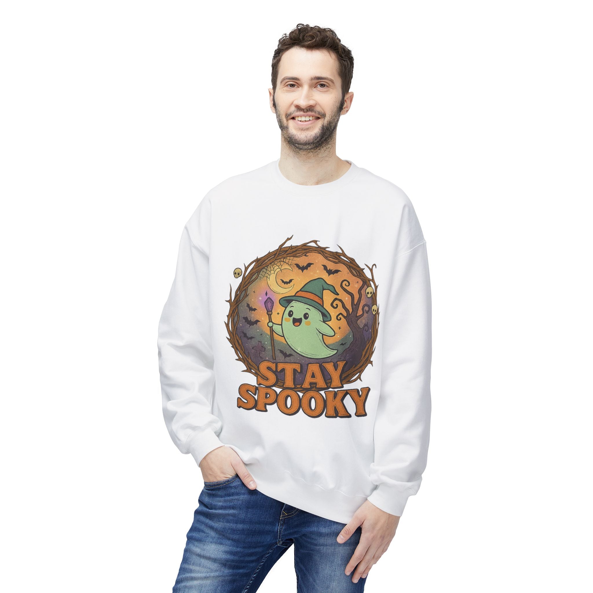 Stay Spooky 2 - Crewneck Unisex Sweatshirt - Cozy Halloween Apparel